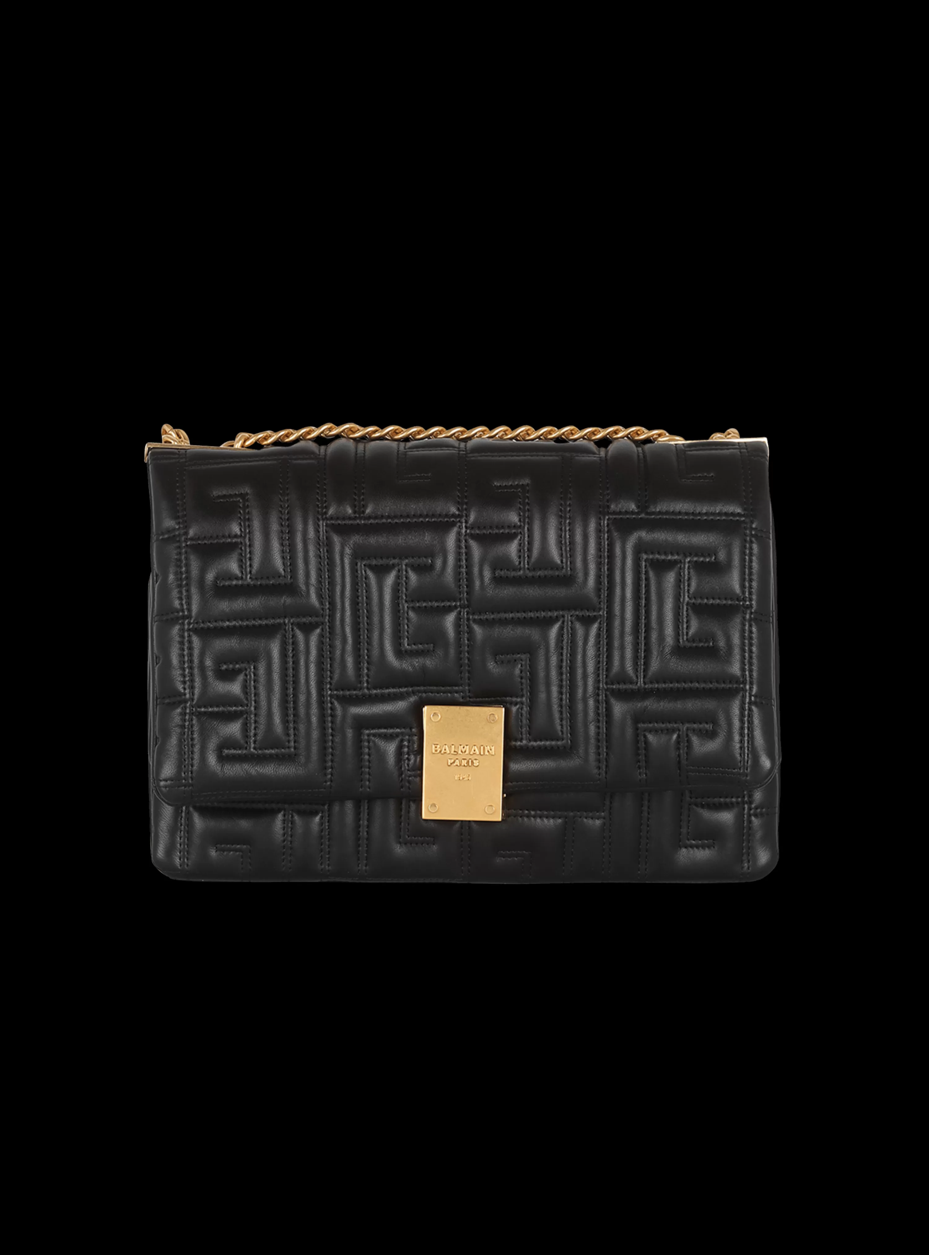 Women Balmain 1945 Soft Medium Bag In Quilted Leather