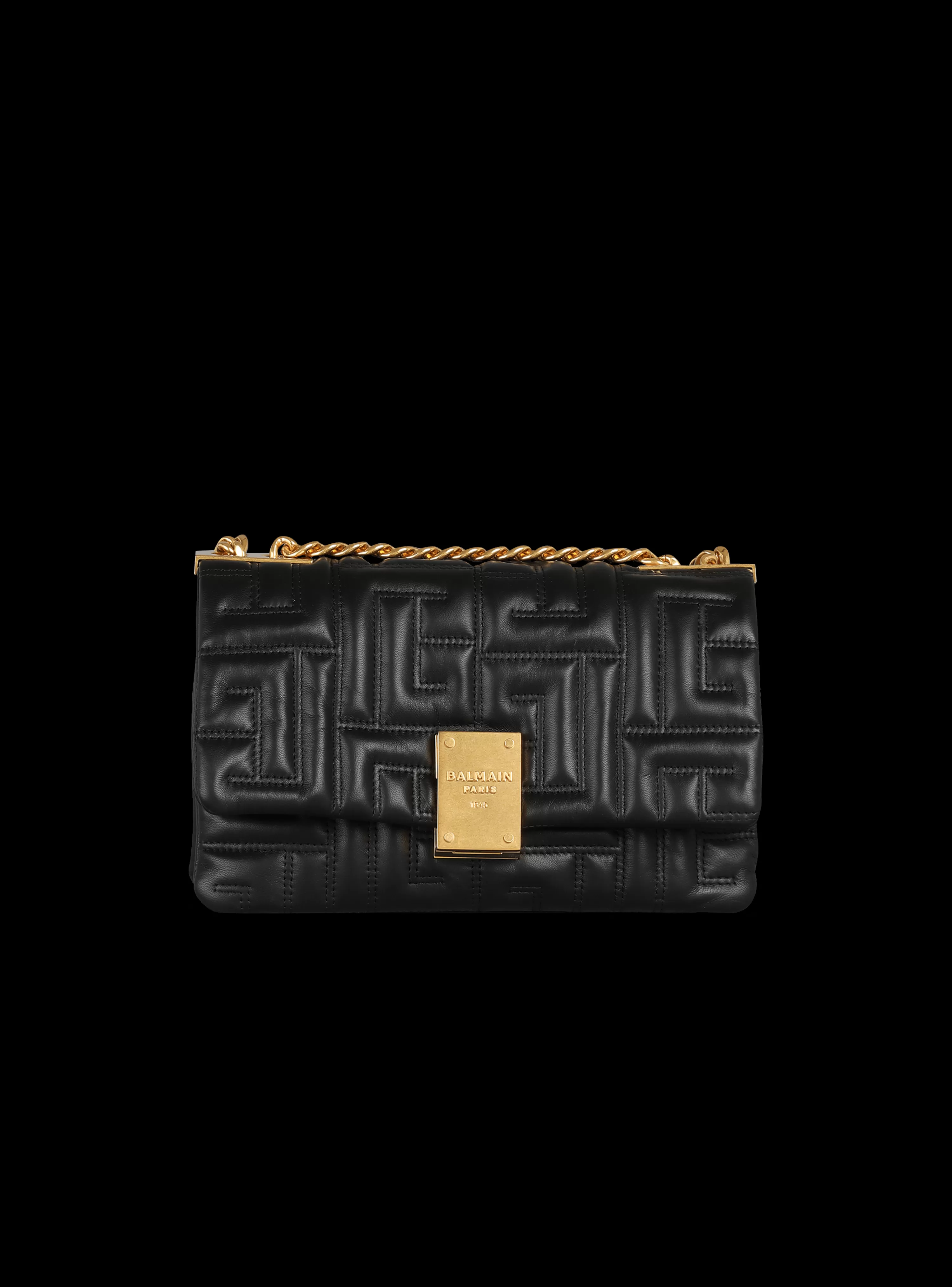 Women Balmain 1945 Soft Small Bag In Quilted Leather