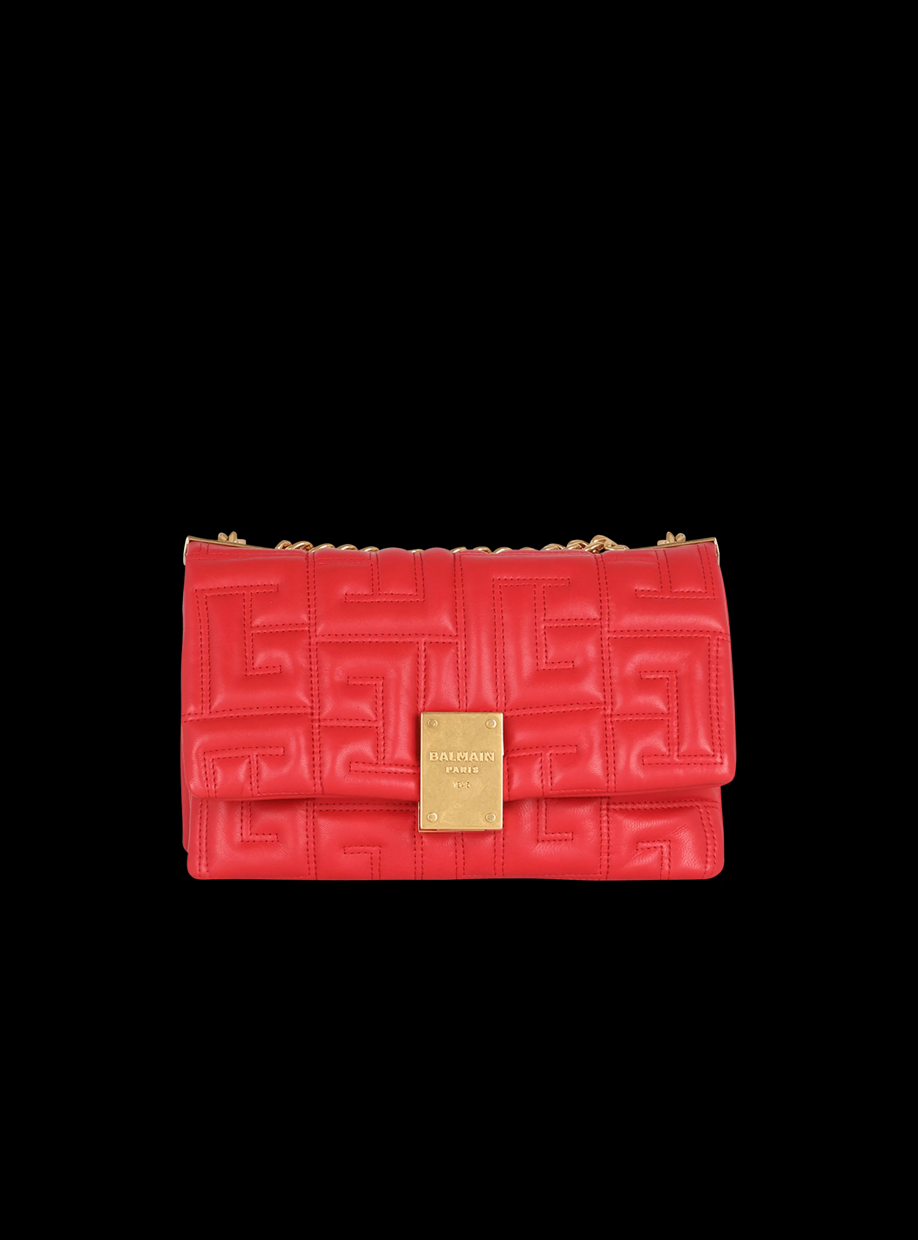 Women Balmain 1945 Soft Small Bag In Quilted Leather