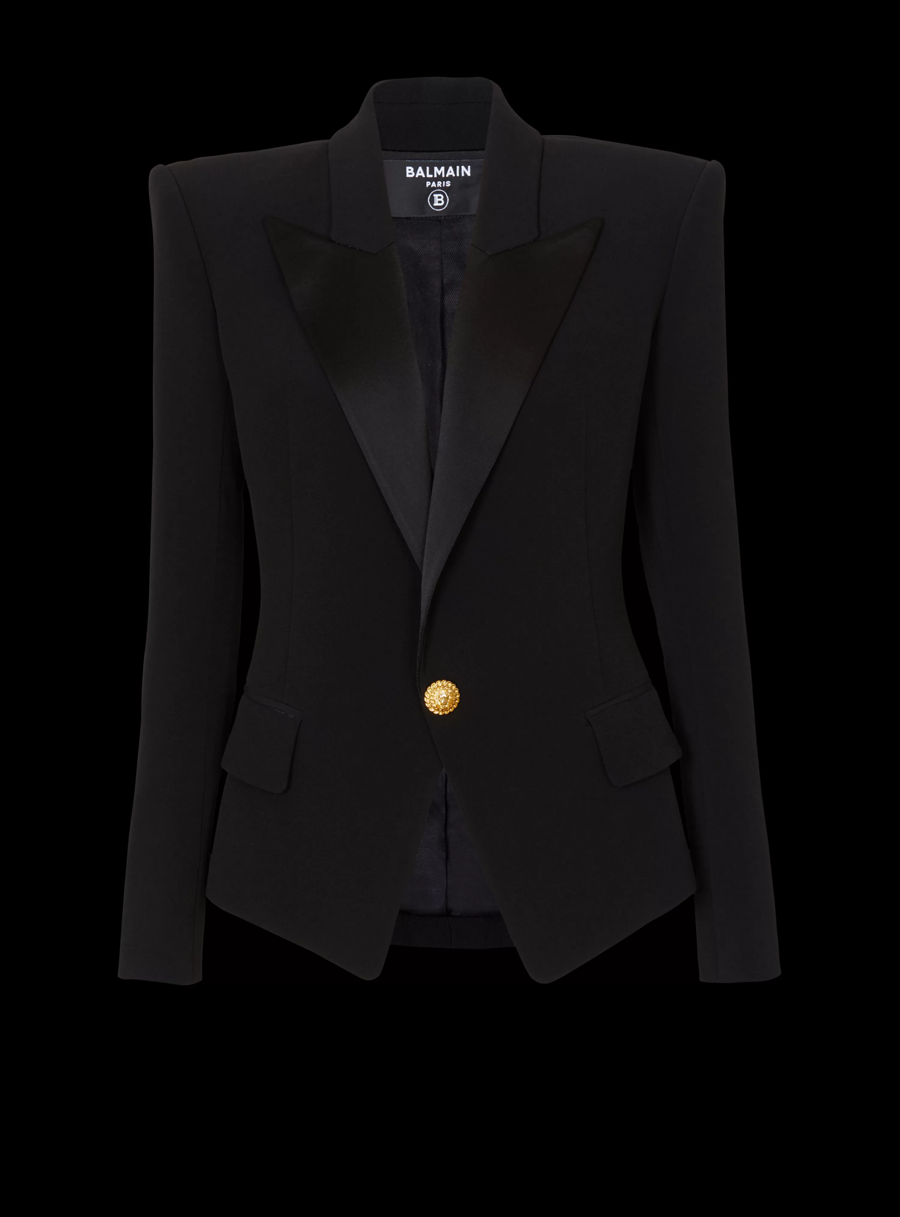 Women Balmain 1-button Crepe Jacket