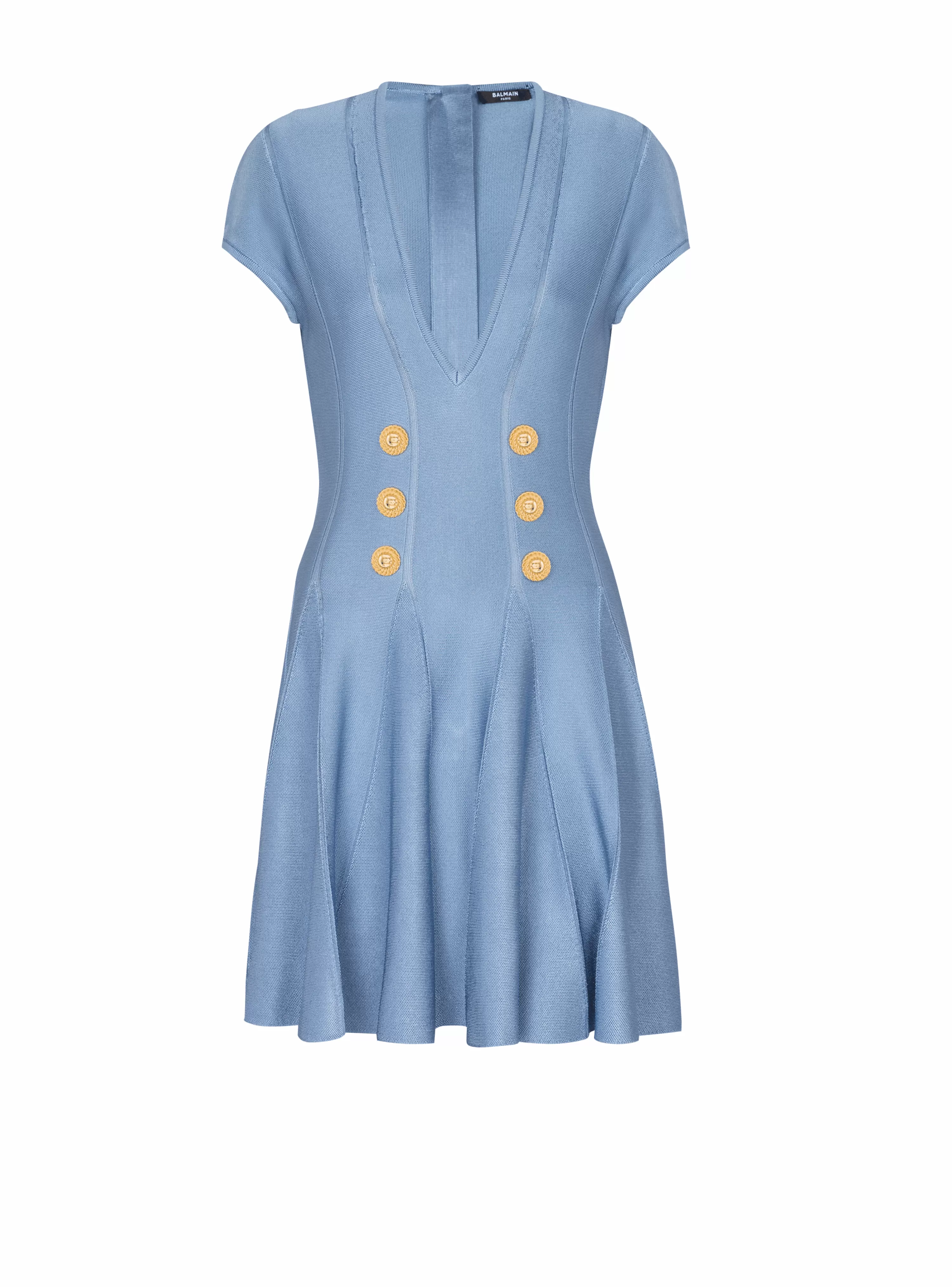 Women Balmain 6-button Knit Dress