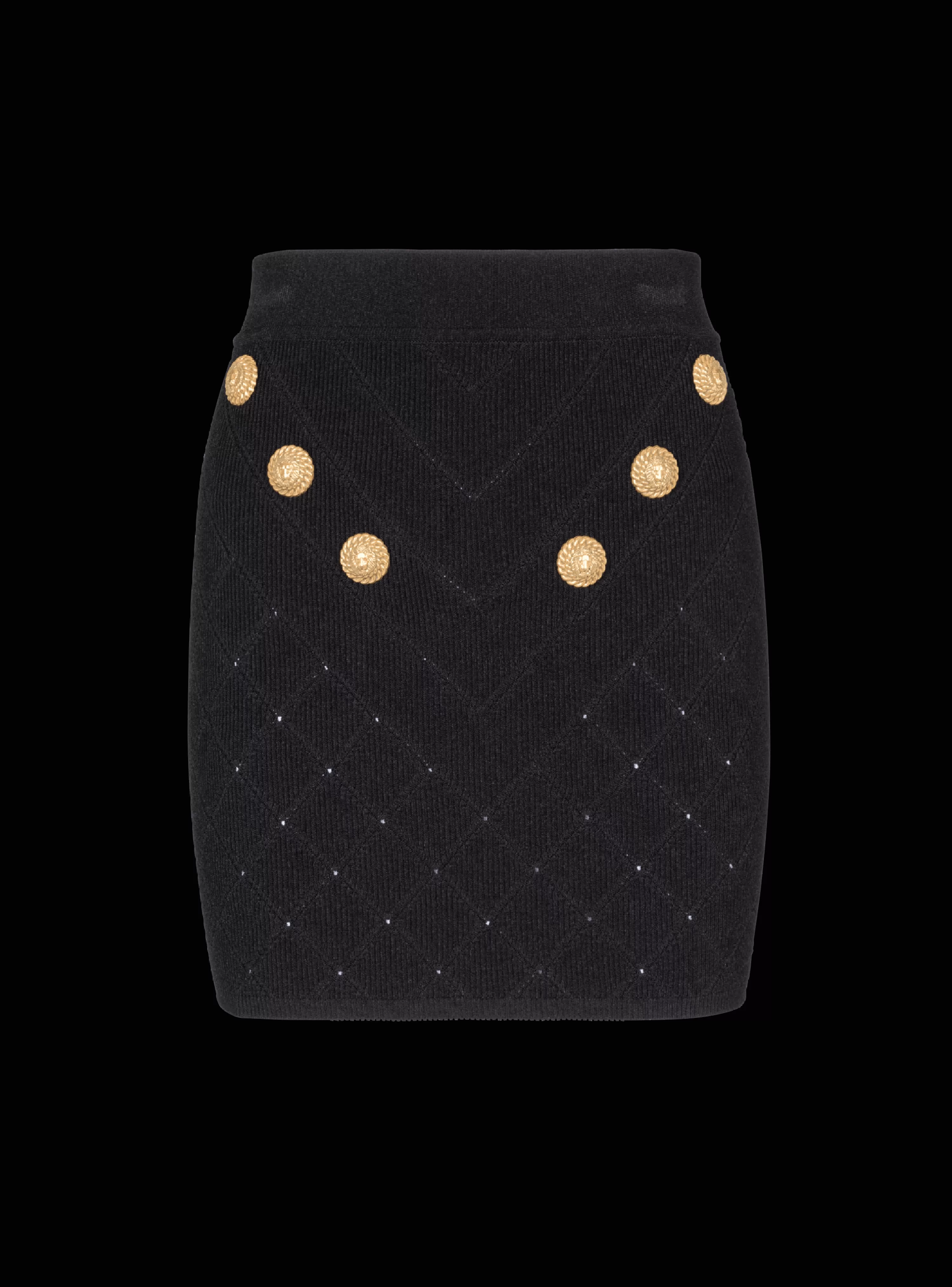 Women Balmain 6-button Knit Skirt