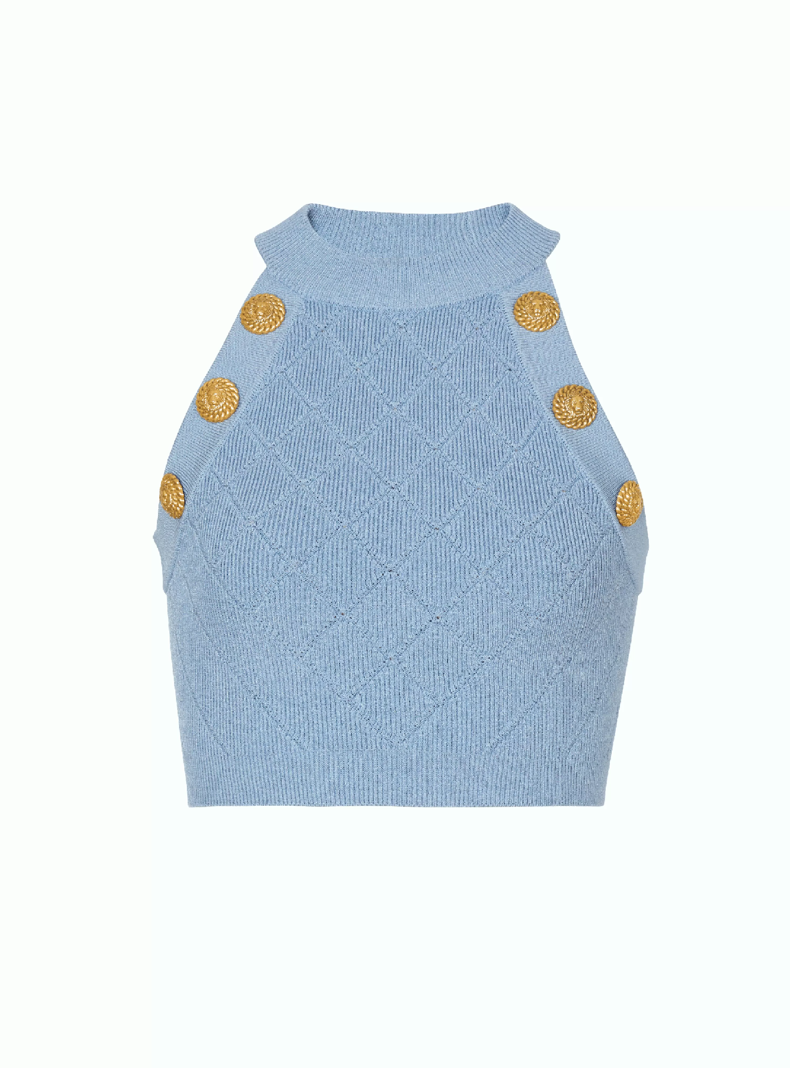 Women Balmain 6-button Knit Tank Top