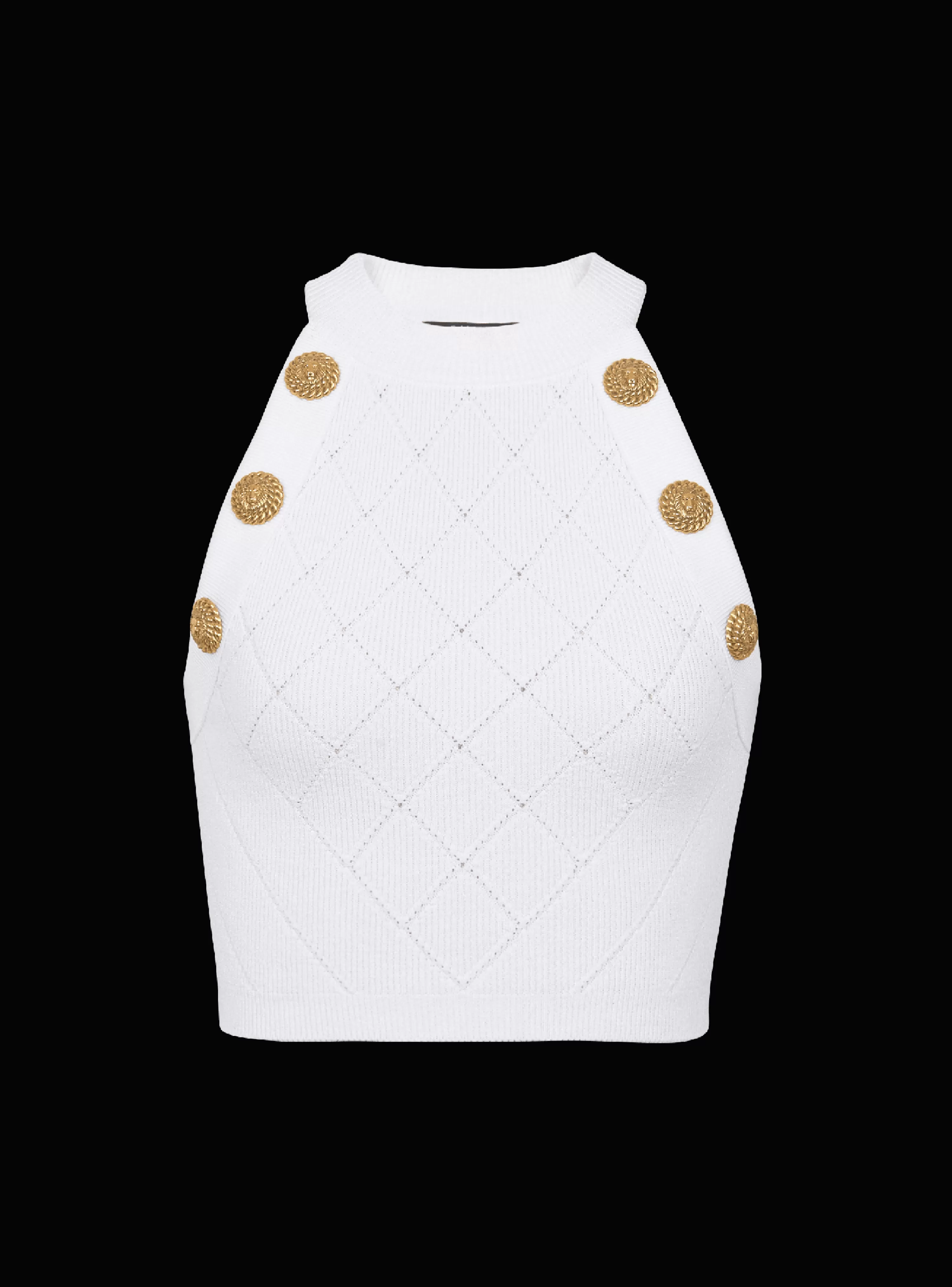 Women Balmain 6-button Knit Tank Top