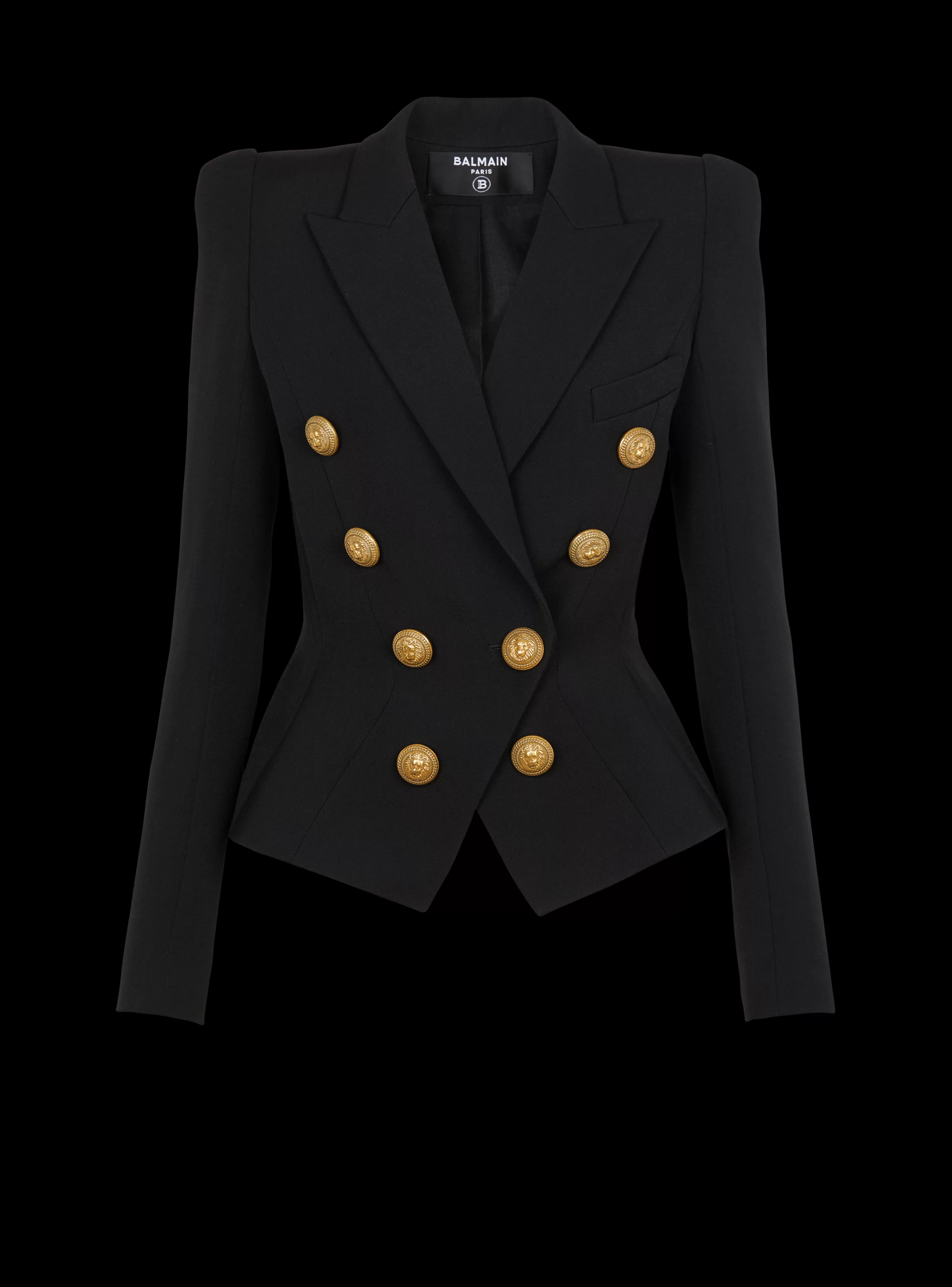 Women Balmain 8-button Cinched-waist Jacket