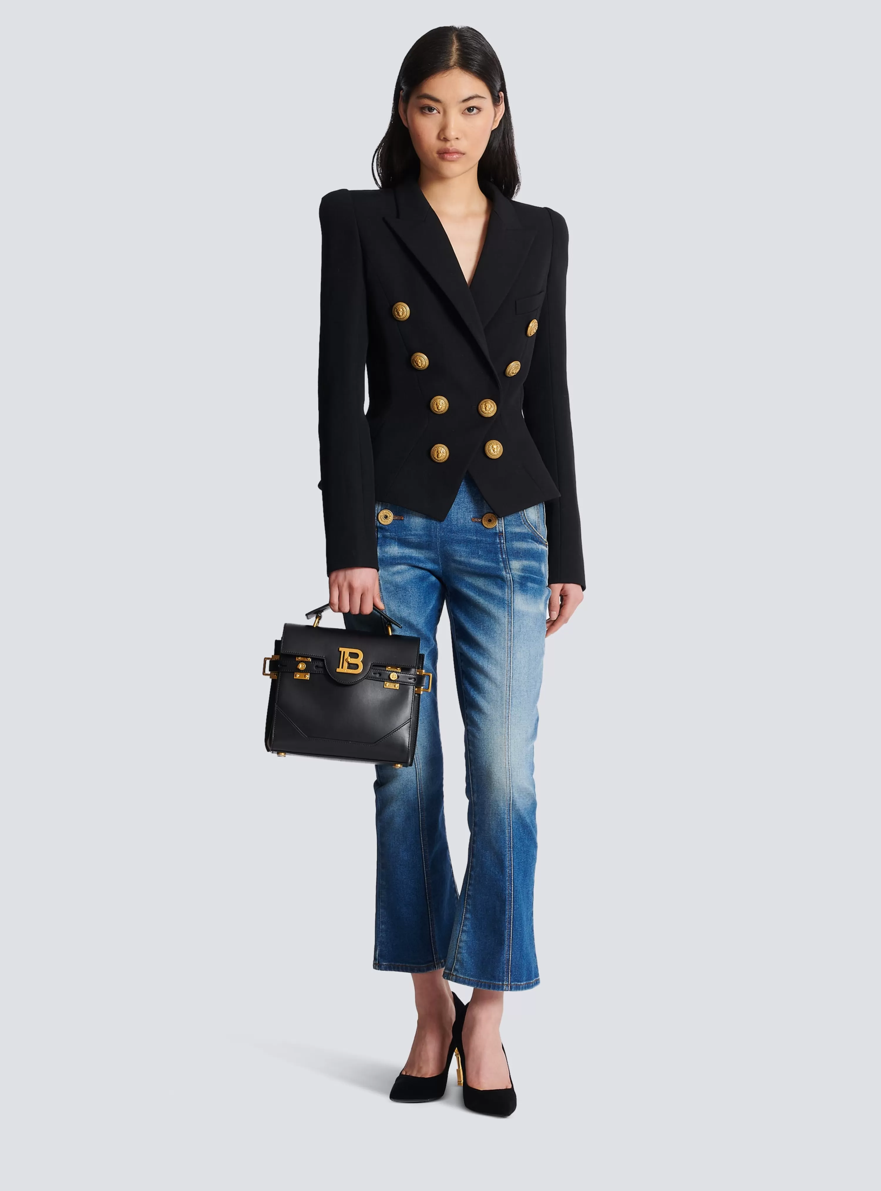 Women Balmain 8-button Cinched-waist Jacket