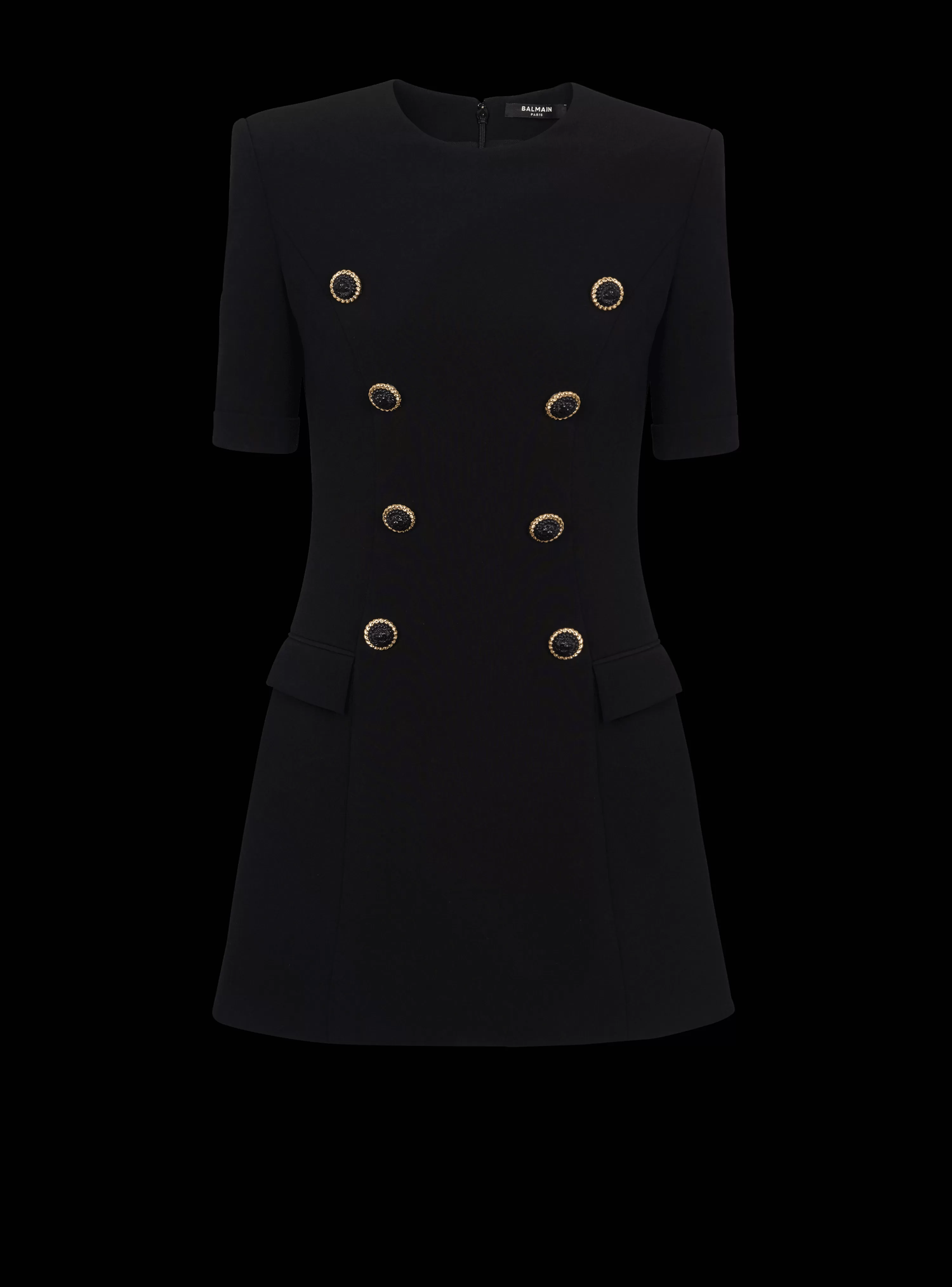 Women Balmain 8-button Crepe Dress