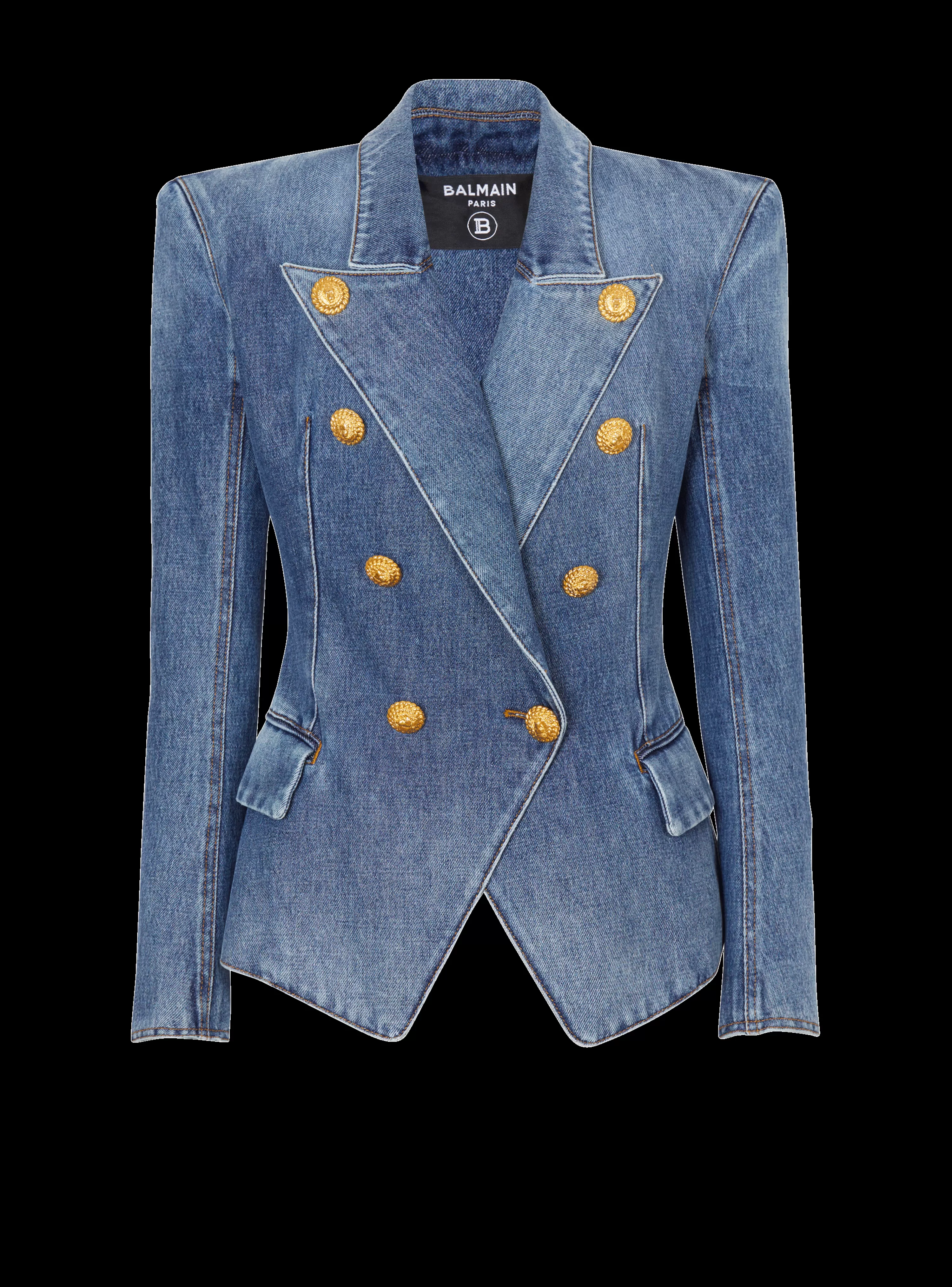 Women Balmain 8-button Denim Jacket