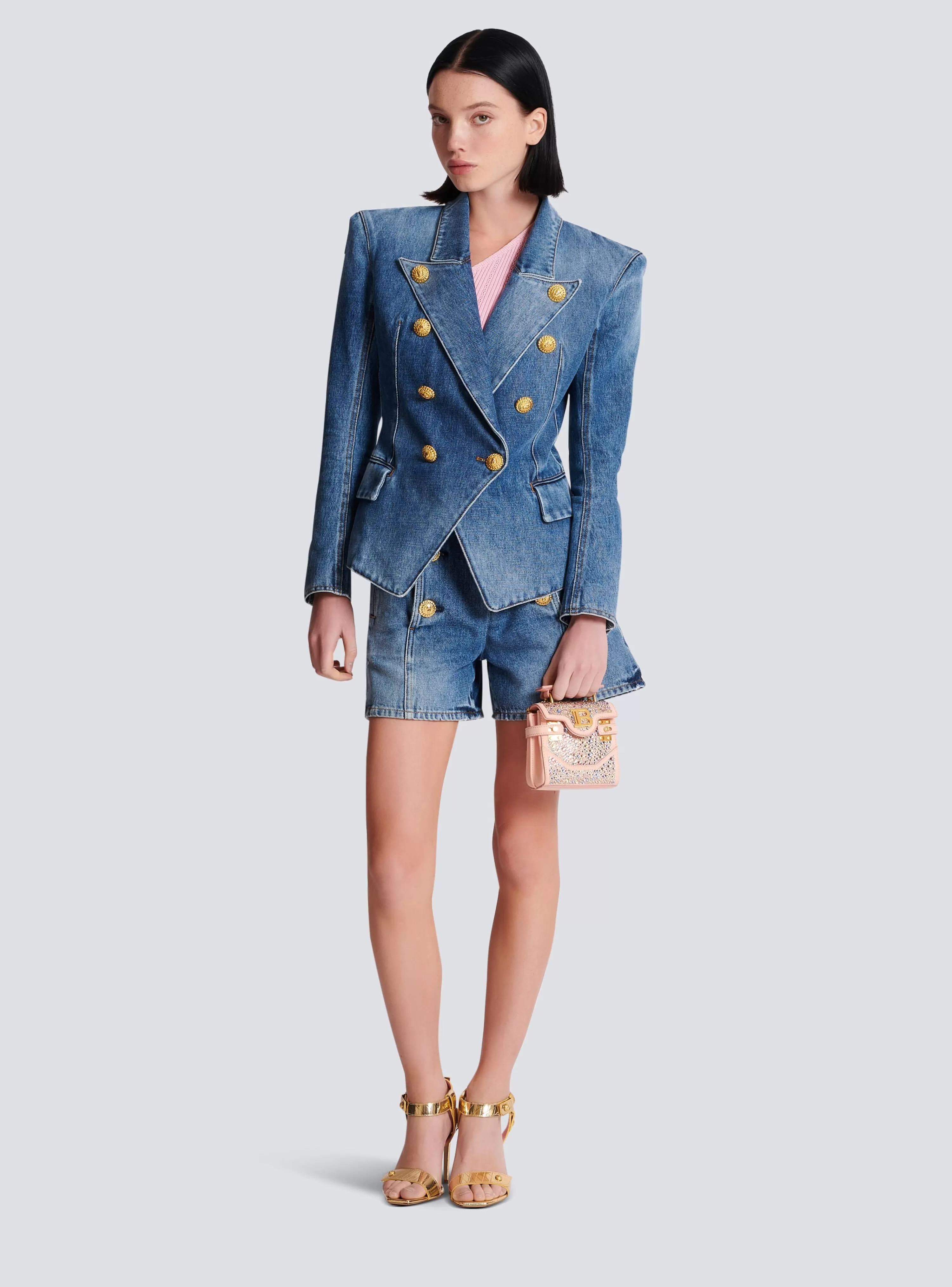 Women Balmain 8-button Denim Jacket