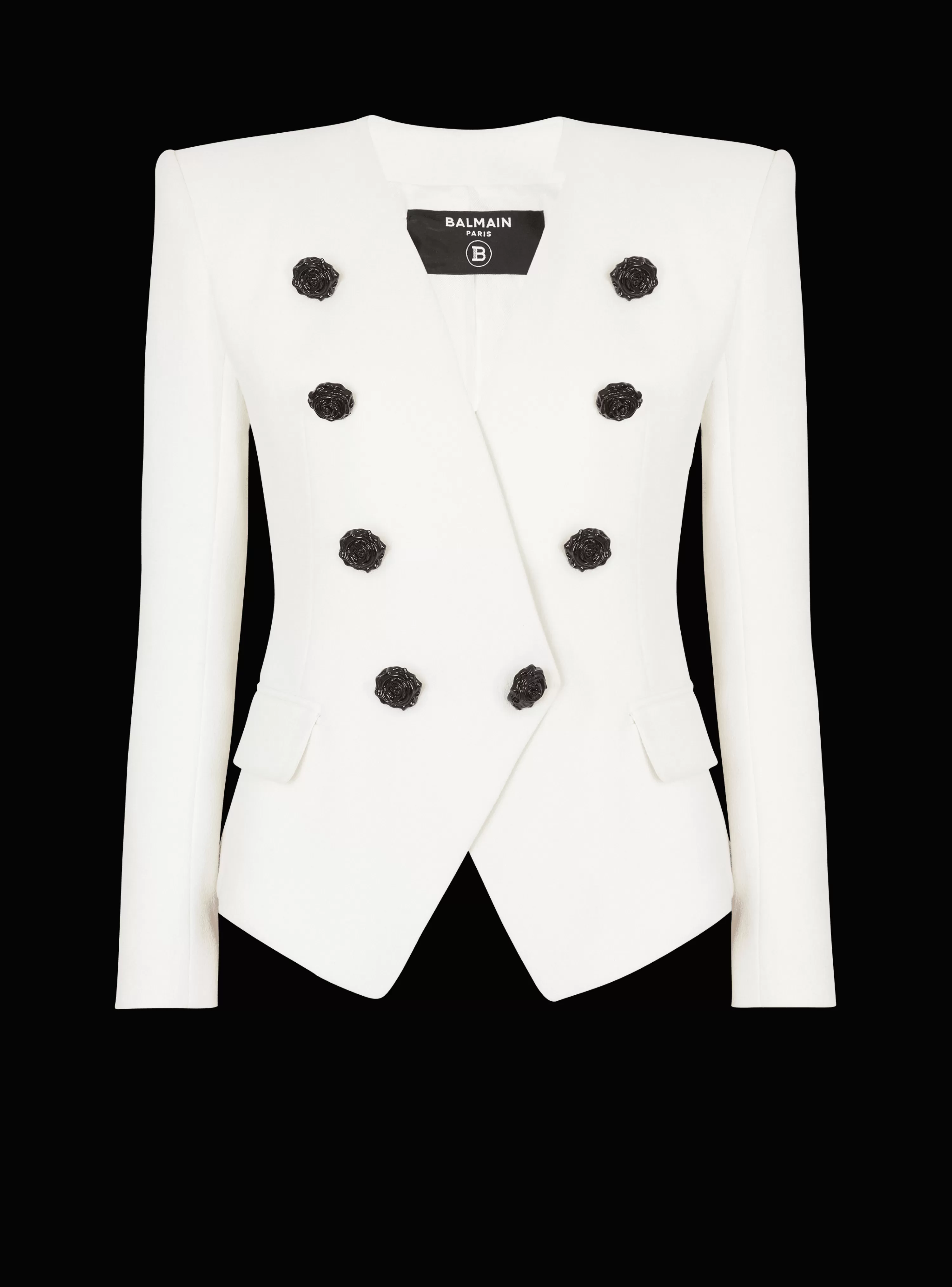 Women Balmain 8-button Double Crepe Jacket