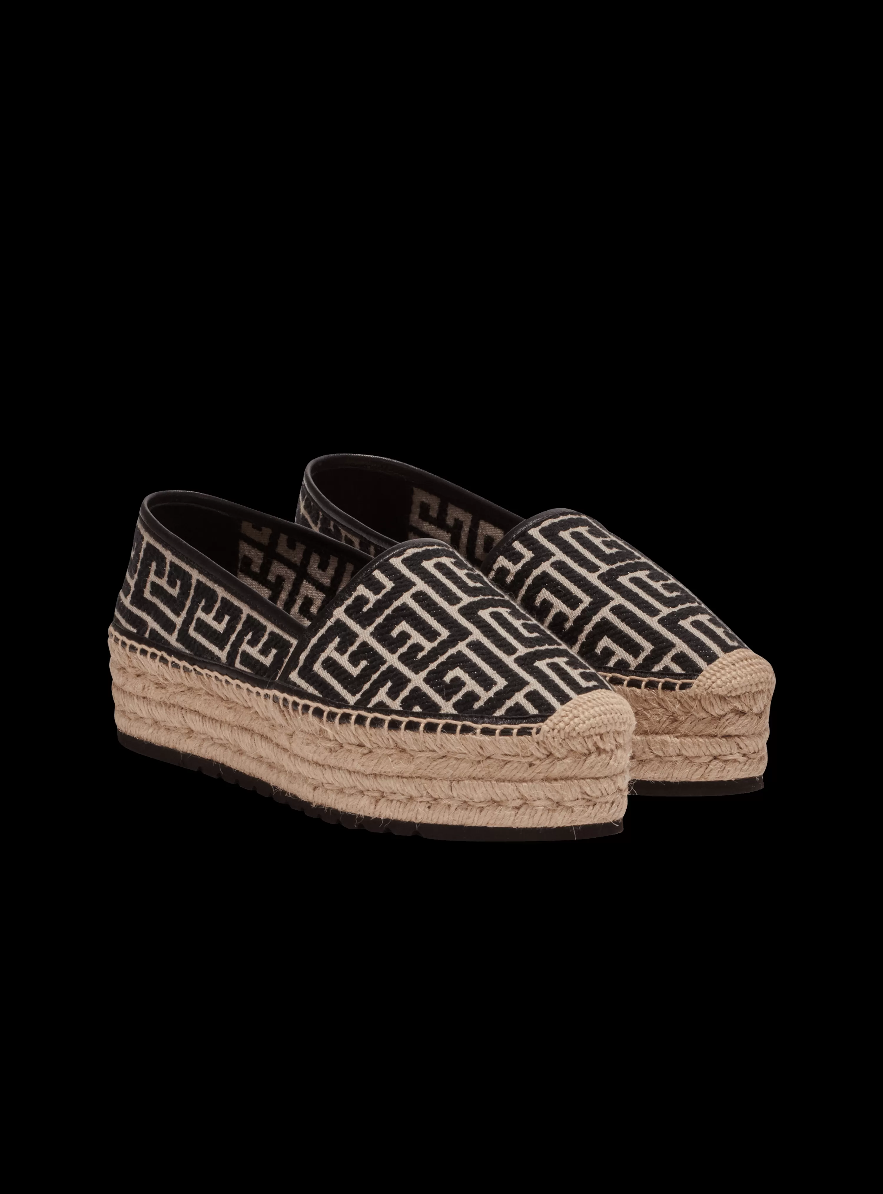 Women Balmain Alex Espadrilles With Jacquard Monogram