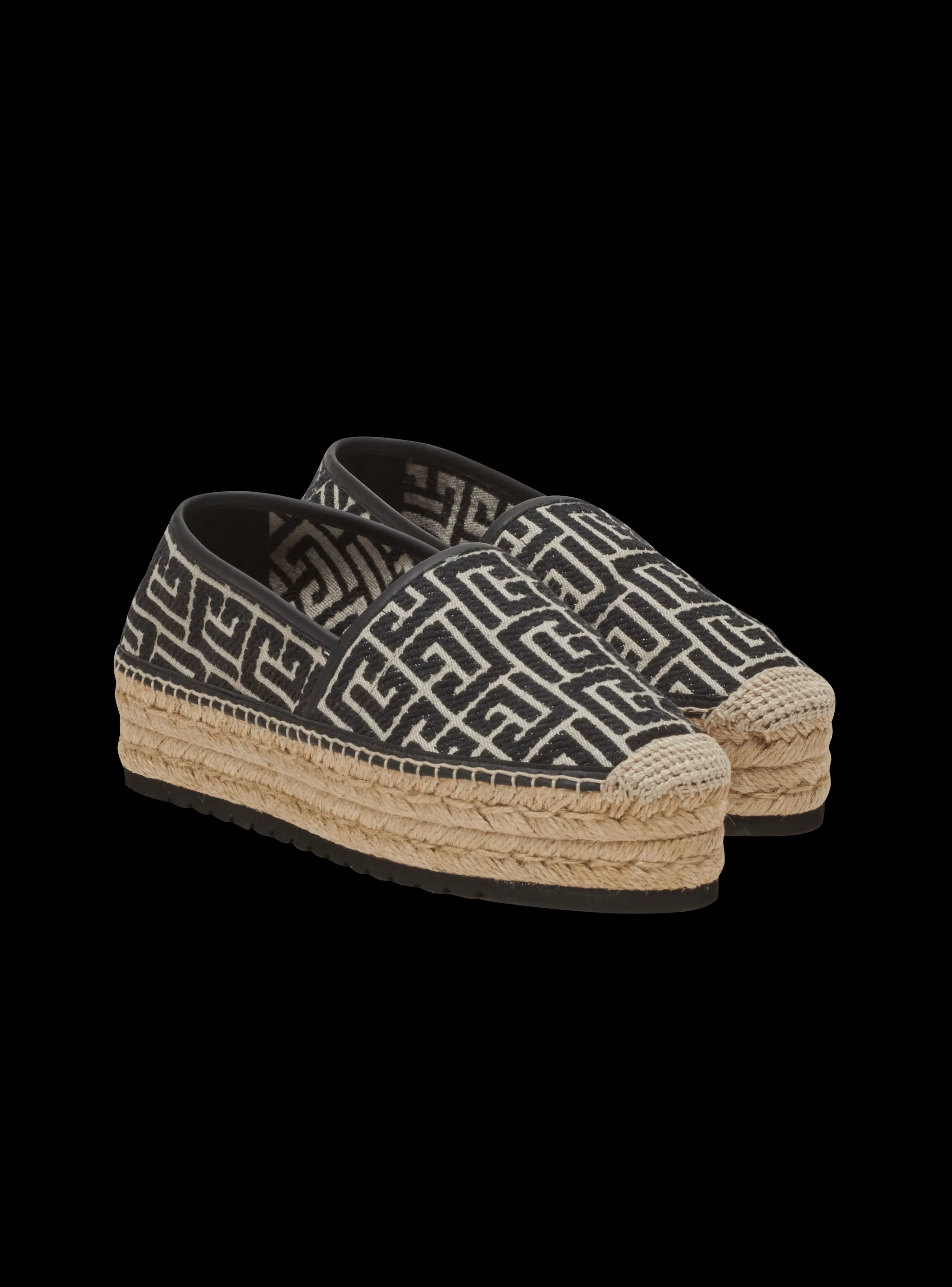 Balmain Alex Espadrilles With Jacquard Monogram