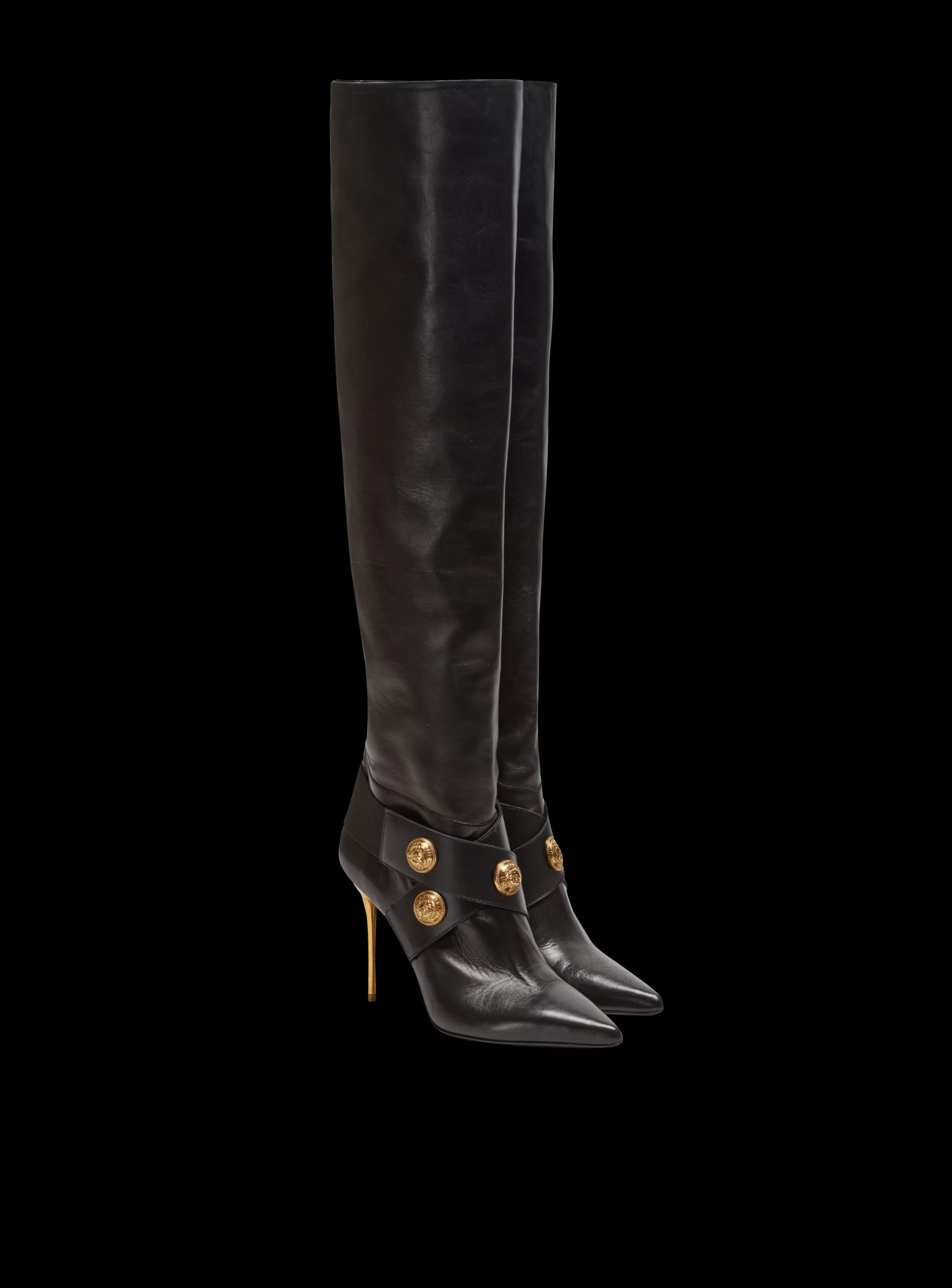 Women Balmain Alma Leather Boots