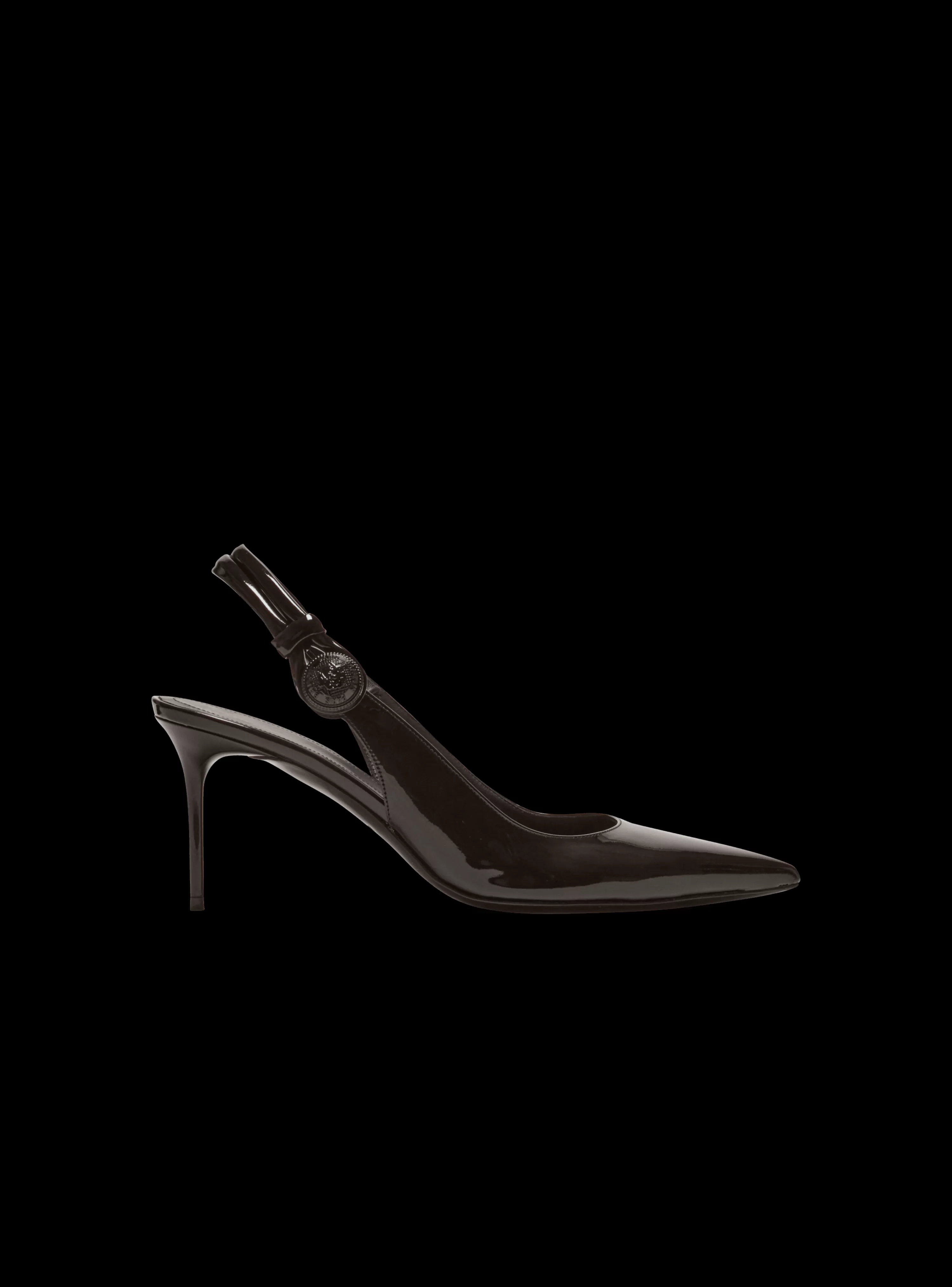 Women Balmain Alma Patent Leather Slingbacks