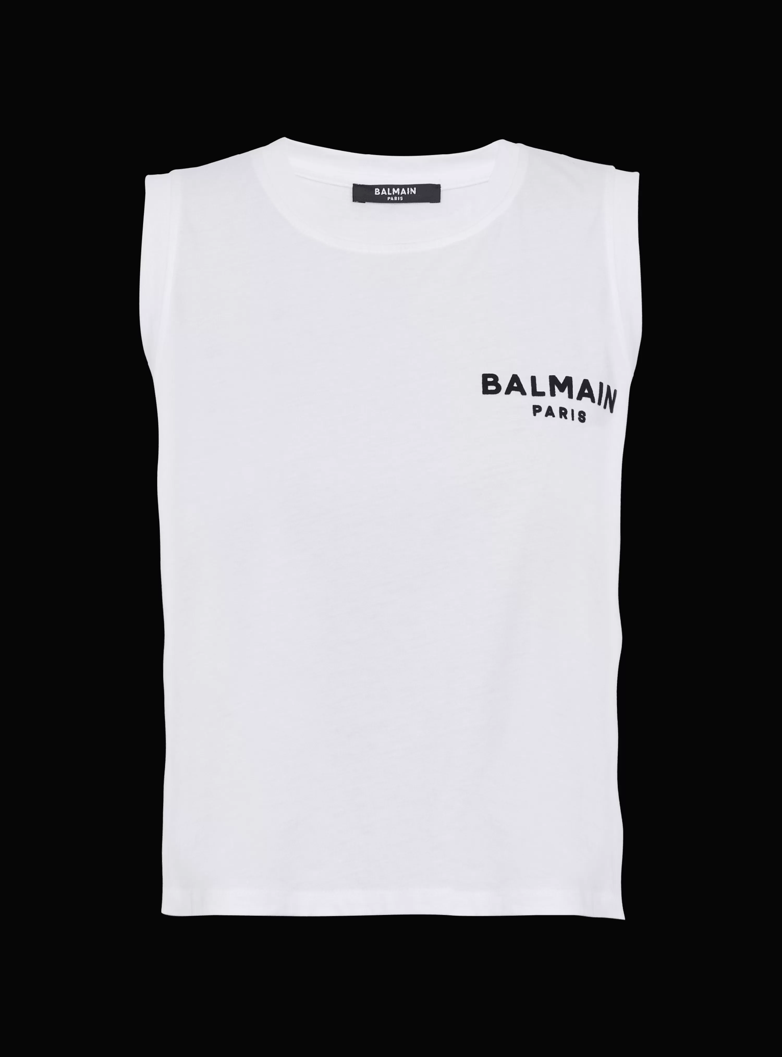 Women Balmain Flocked Tank Top