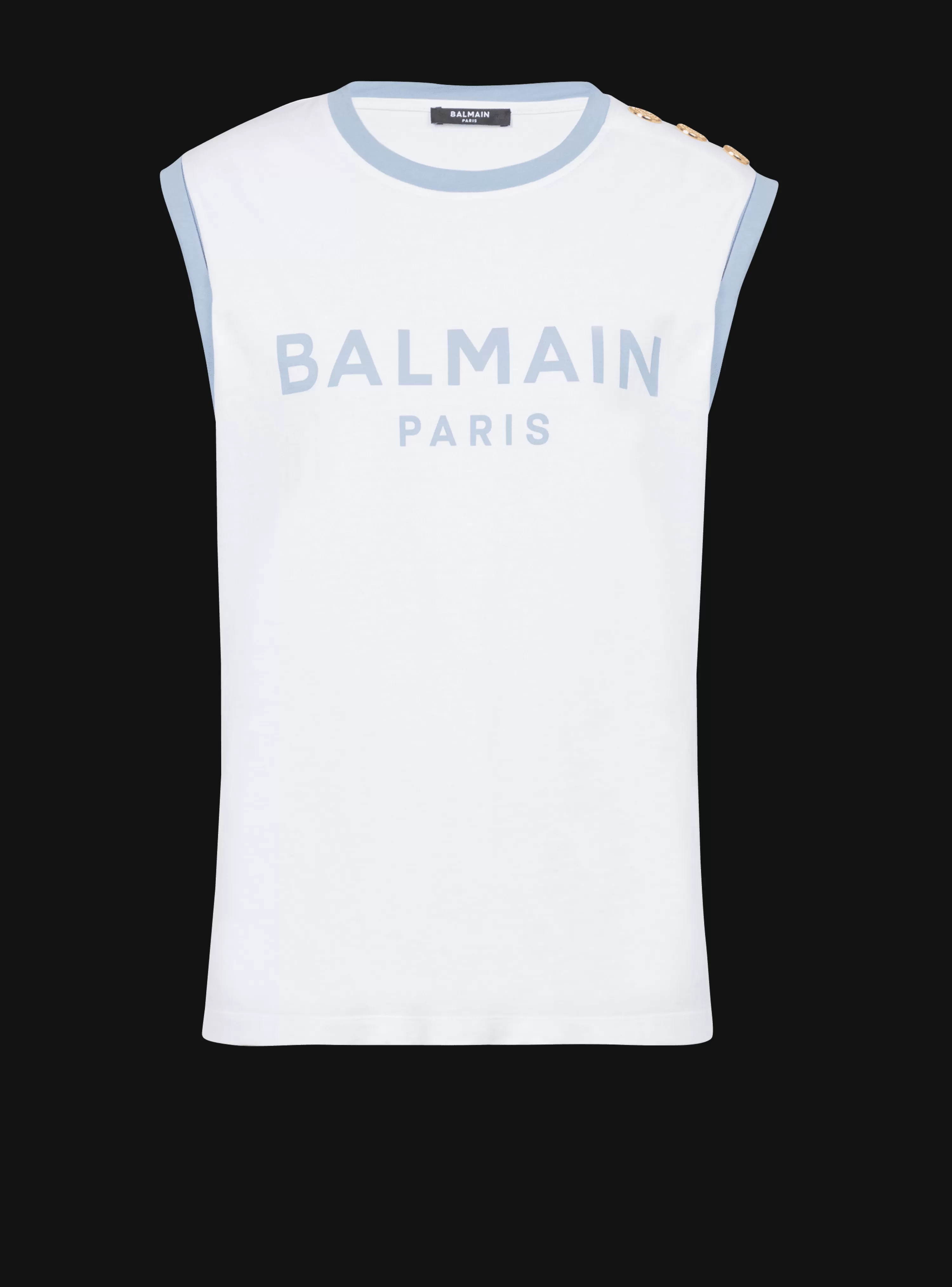 Women Balmain Paris 3-button Tank Top