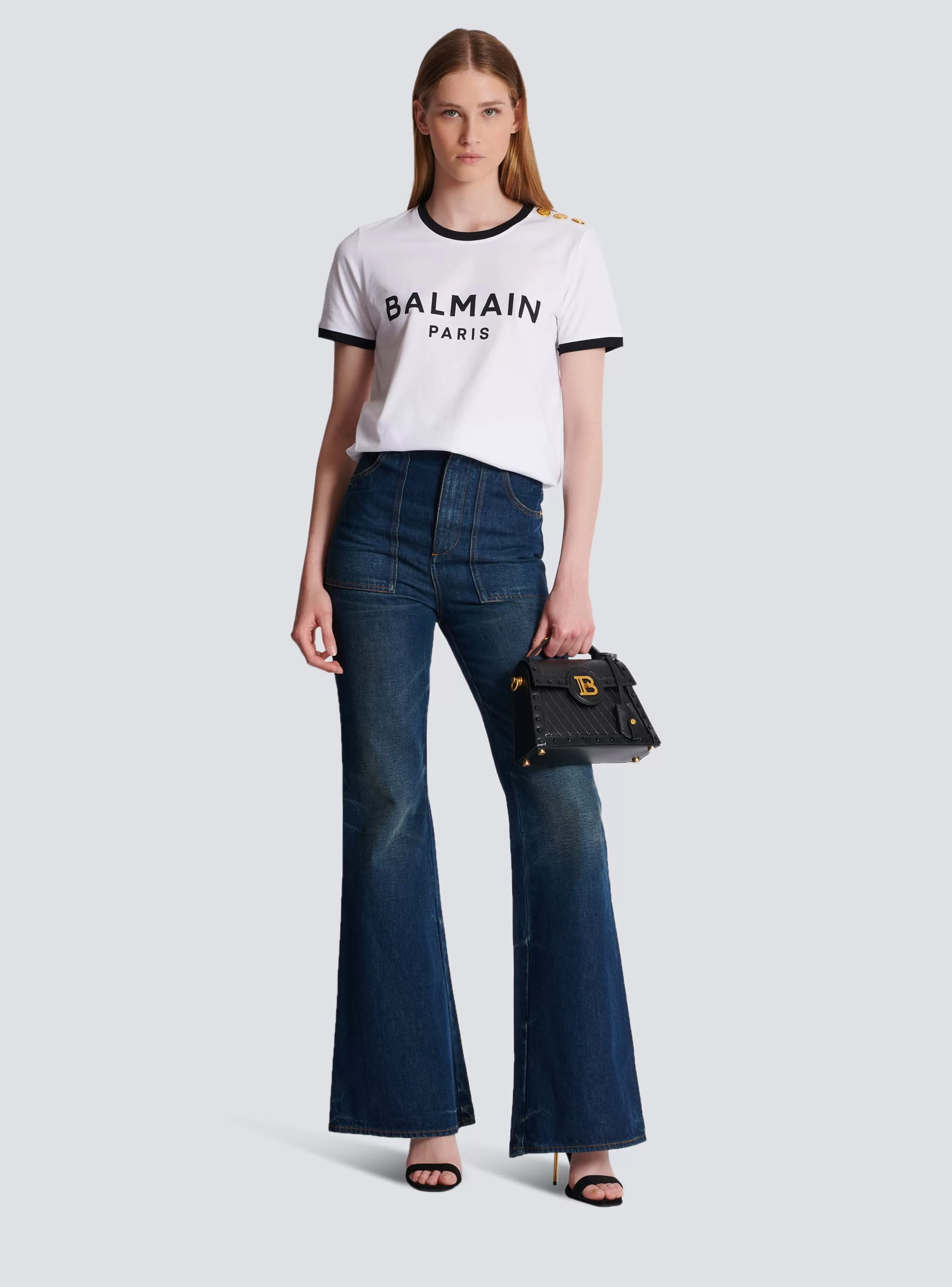 Women Balmain Paris 3-button T-shirt