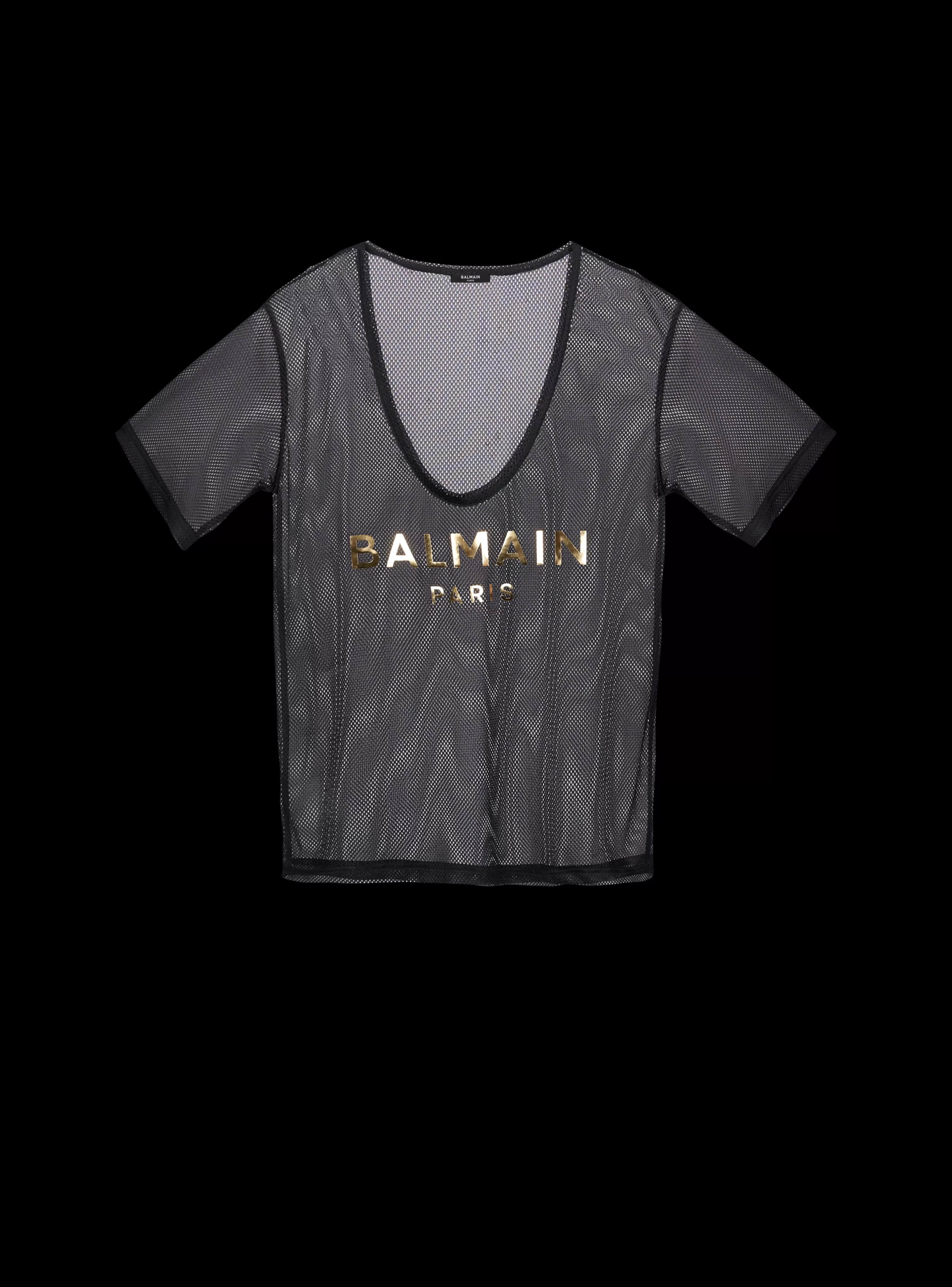 Women Balmain Paris Mesh T-shirt