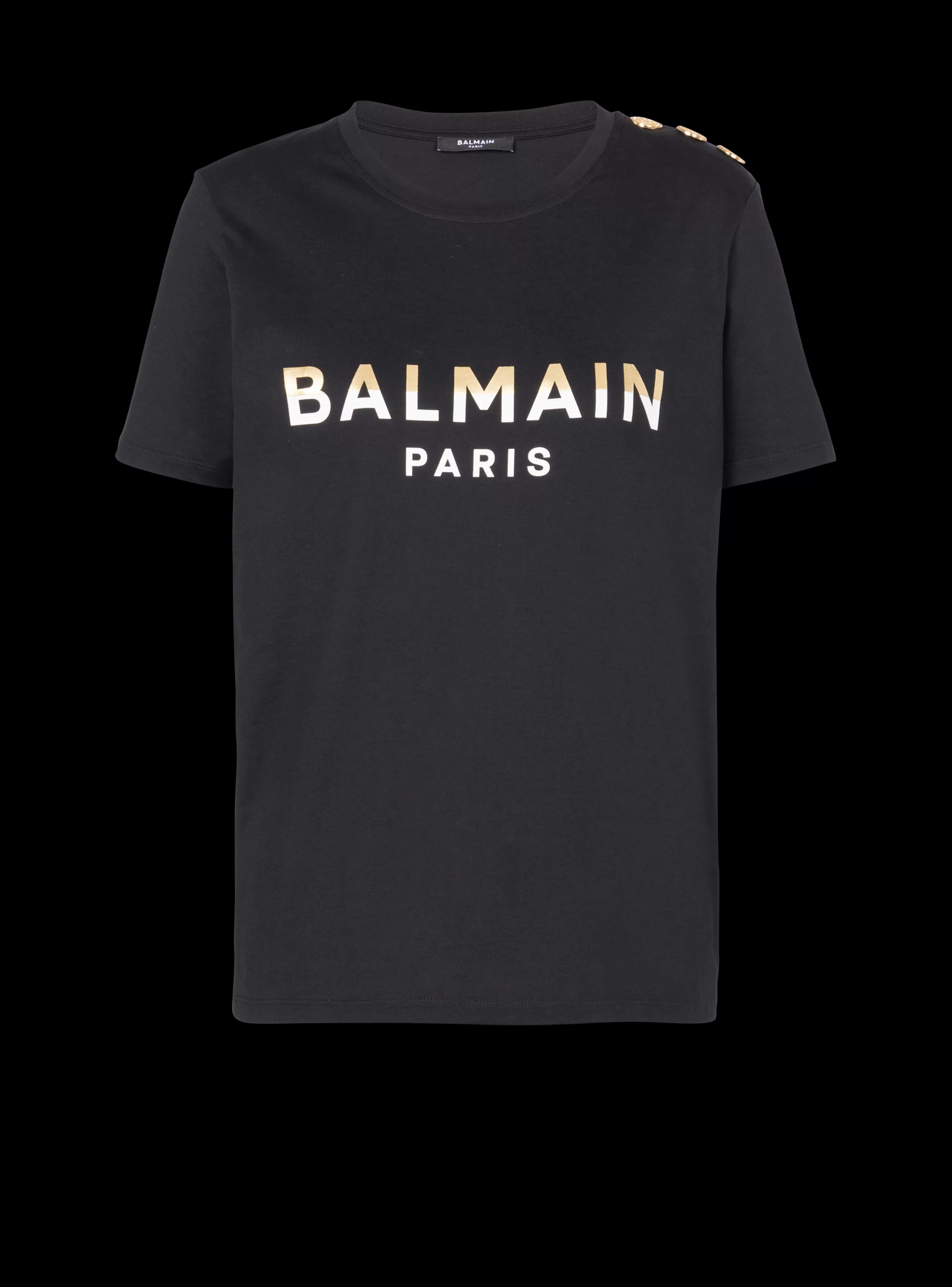 Women Balmain Paris T-shirt With Buttons