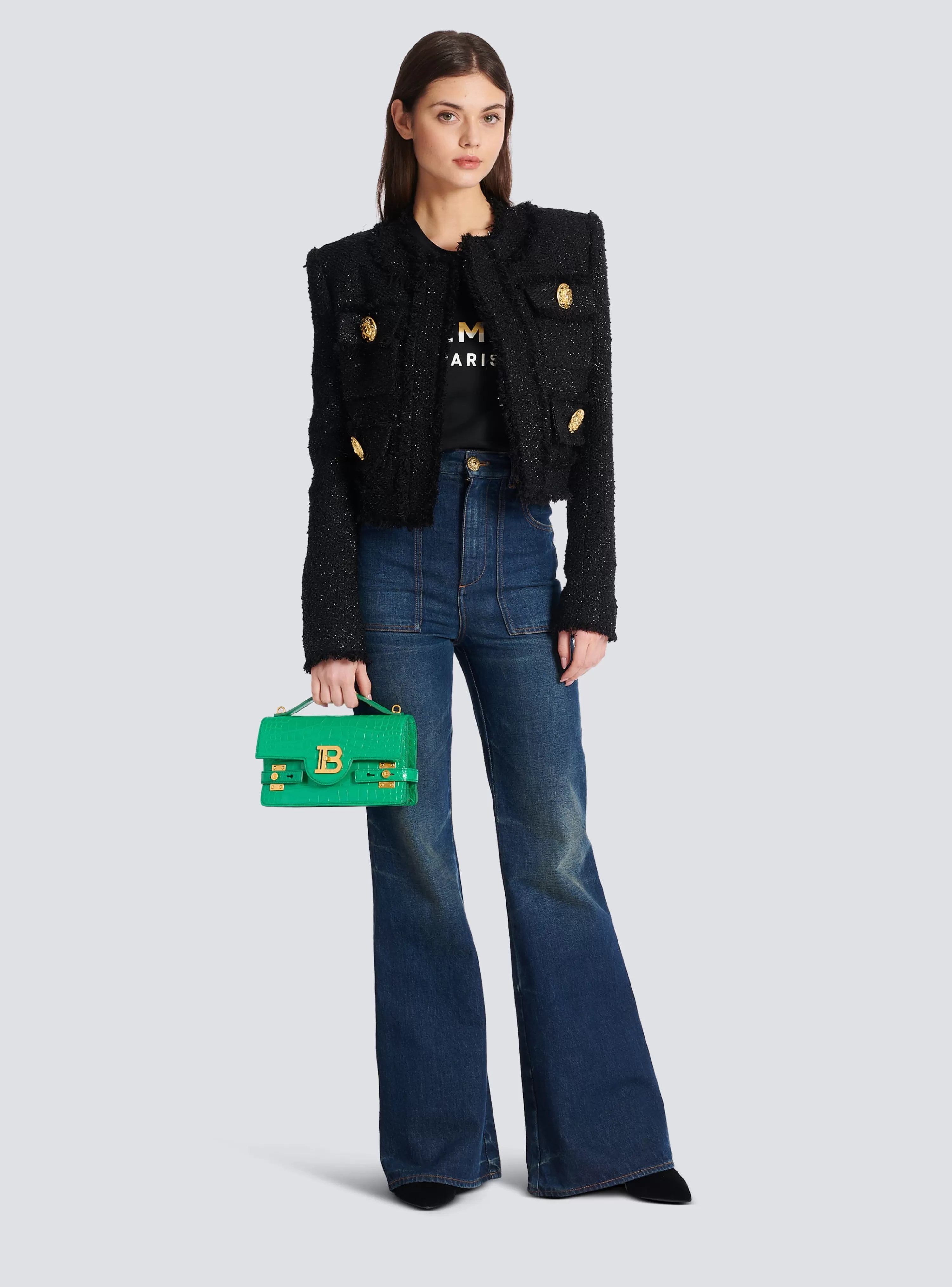 Women Balmain Paris T-shirt With Buttons