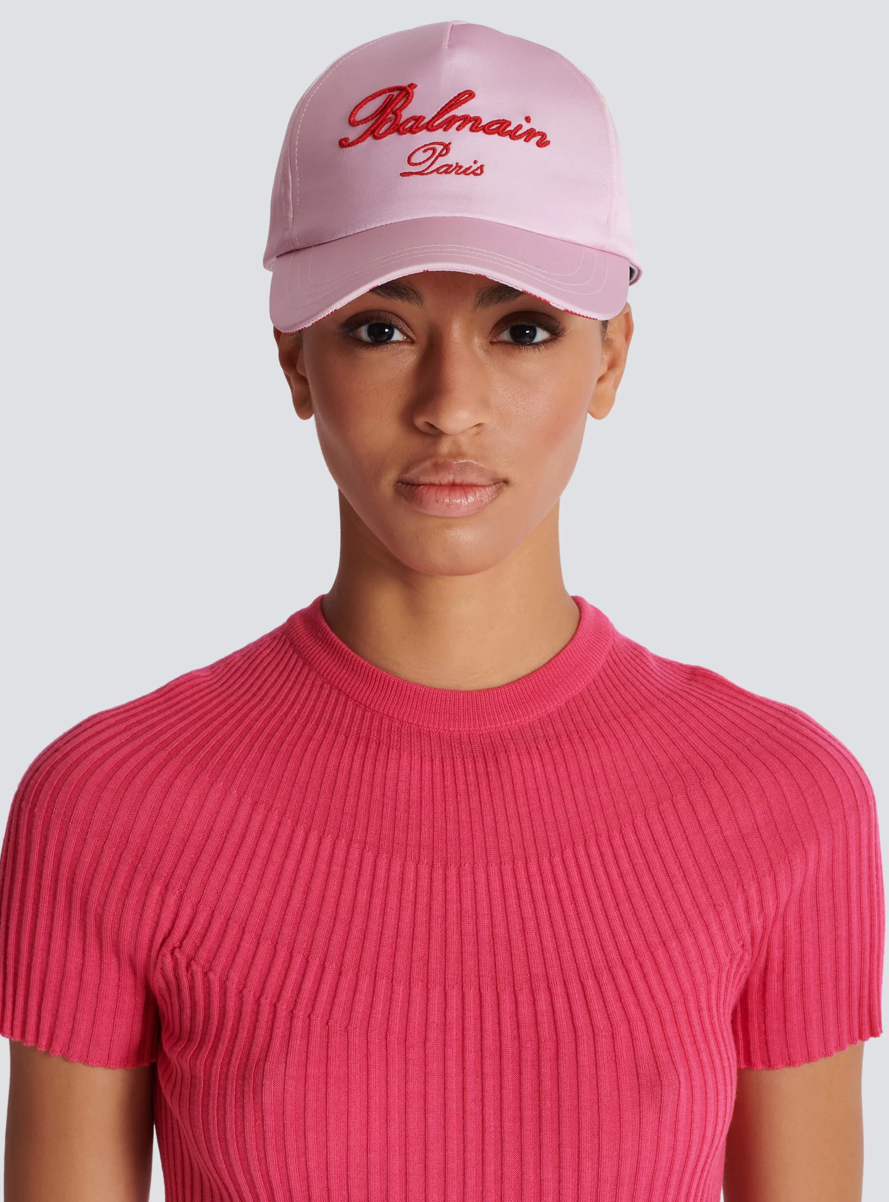 Women Balmain Signature Embroidered Cap