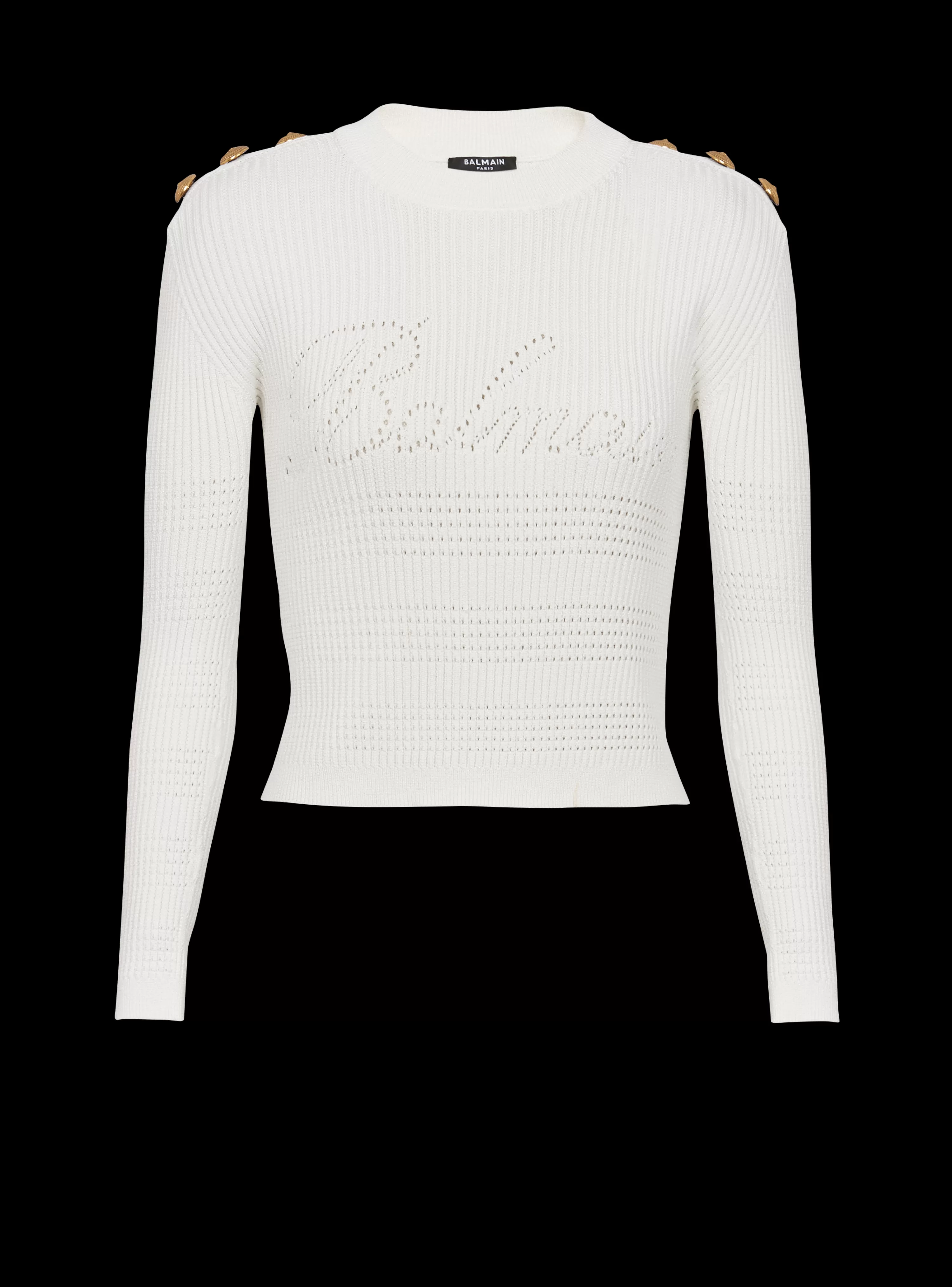 Women Balmain Signature Knit Jumper