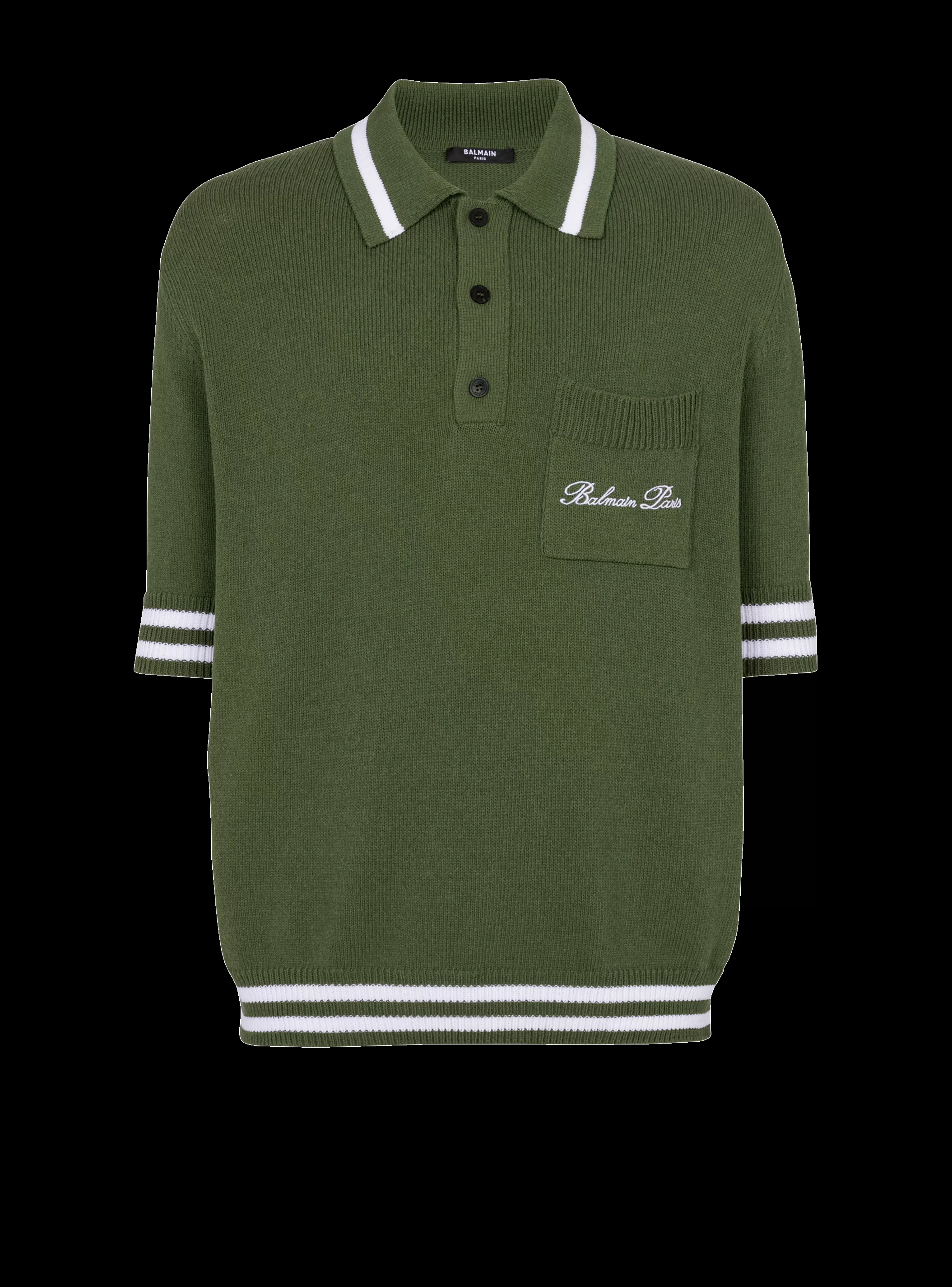 Balmain Signature Knit Polo Shirt