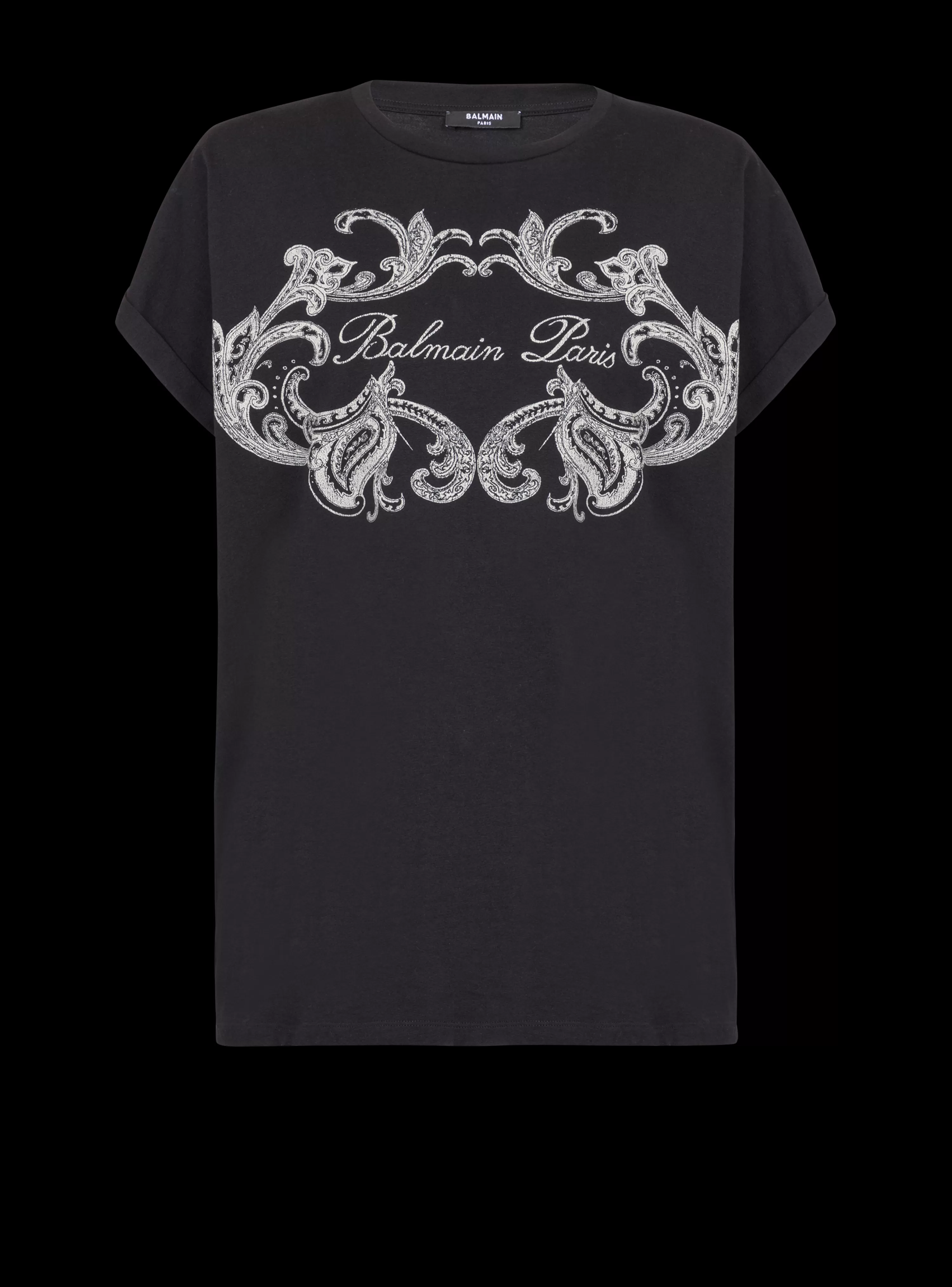 Women Balmain Signature Paisley T-shirt