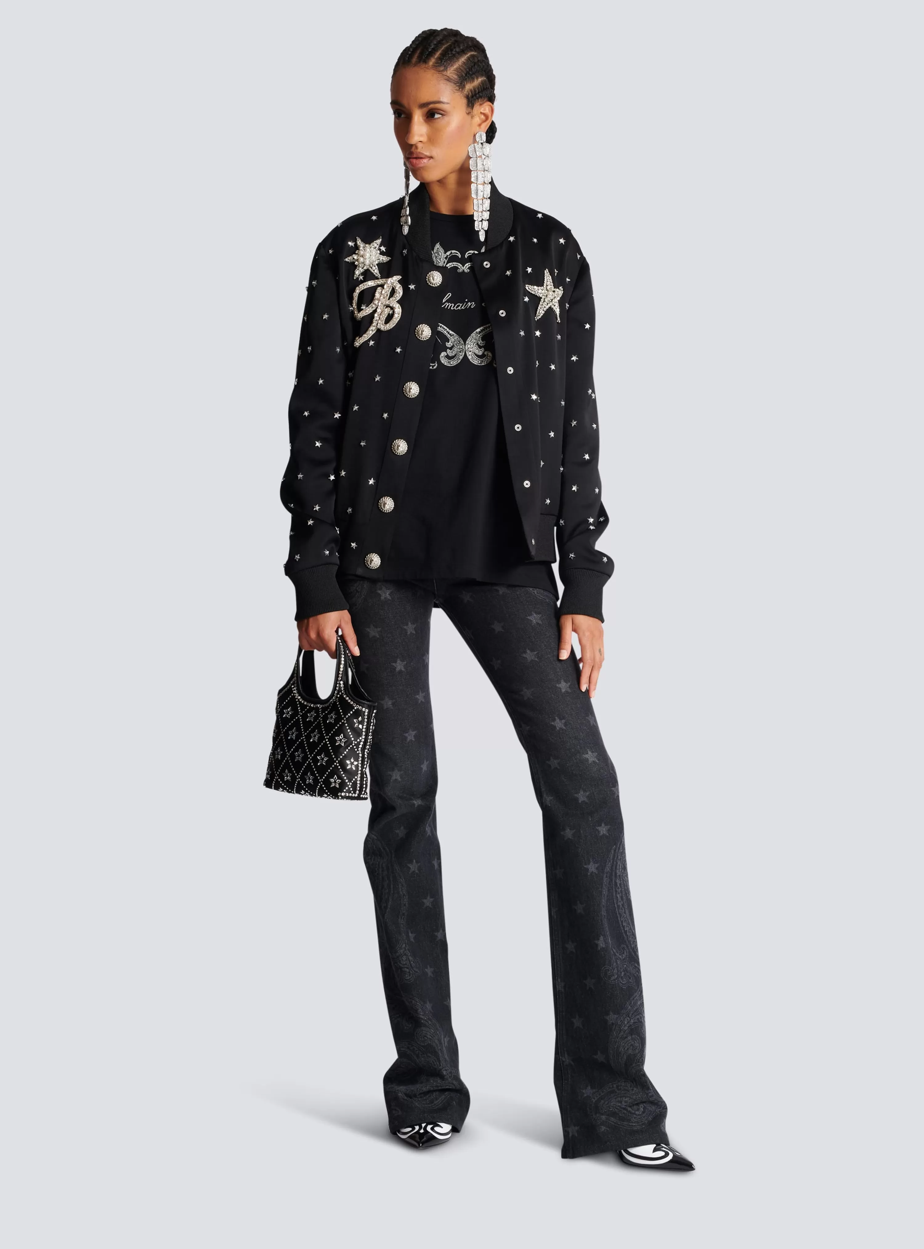 Women Balmain Signature Paisley T-shirt