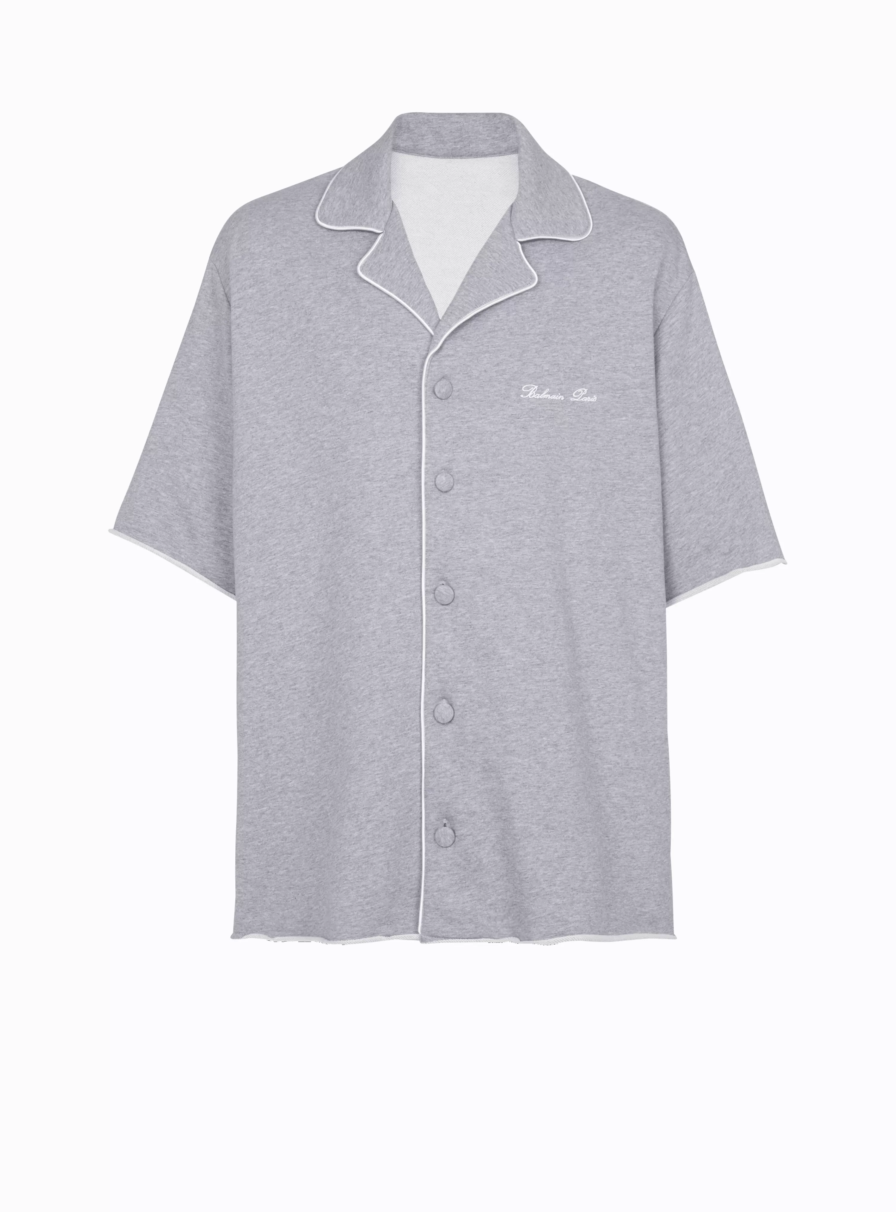 Balmain Signature Short-sleeved Shirt In Jersey