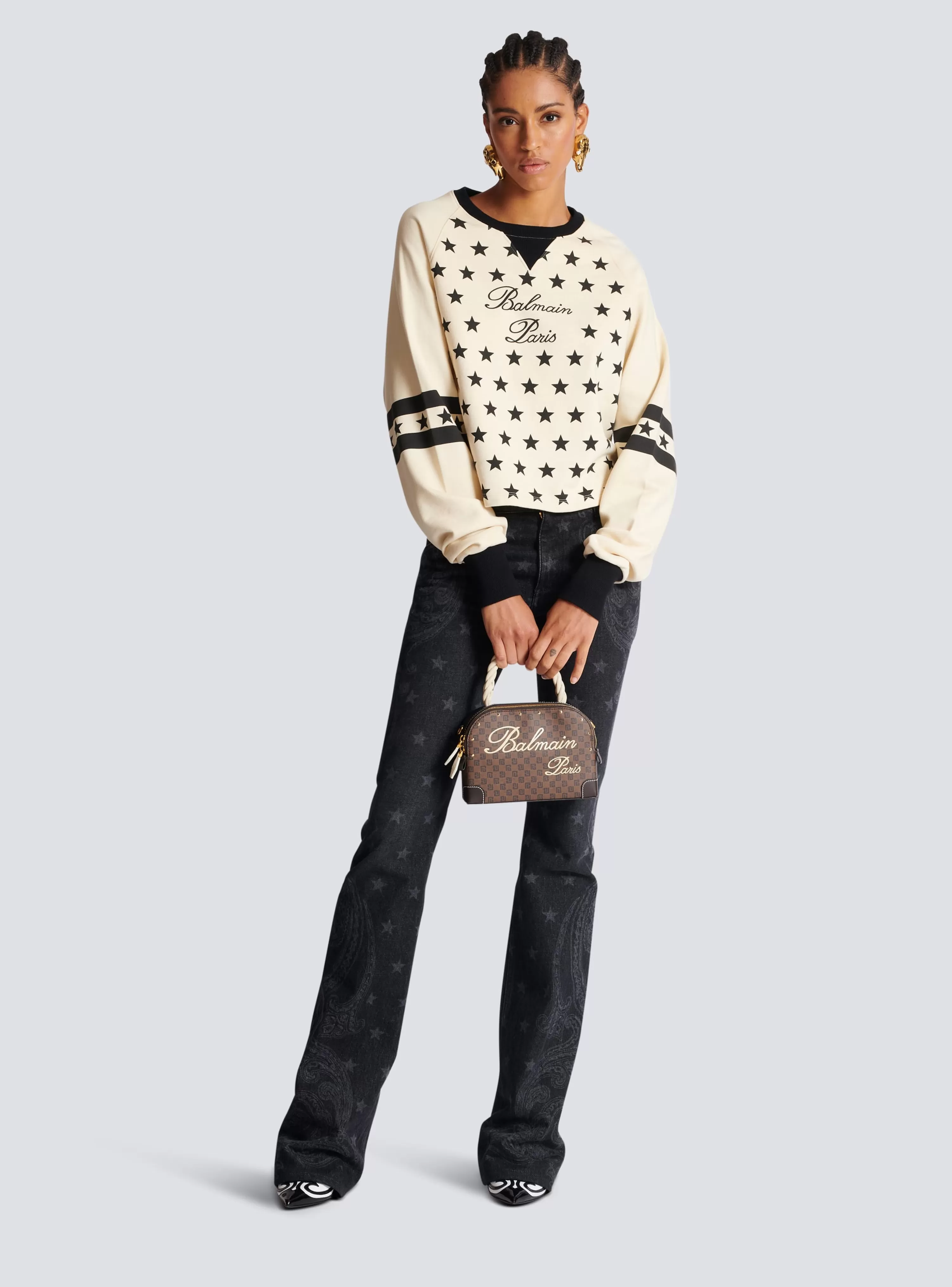 Women Balmain Signature Stars Sweater