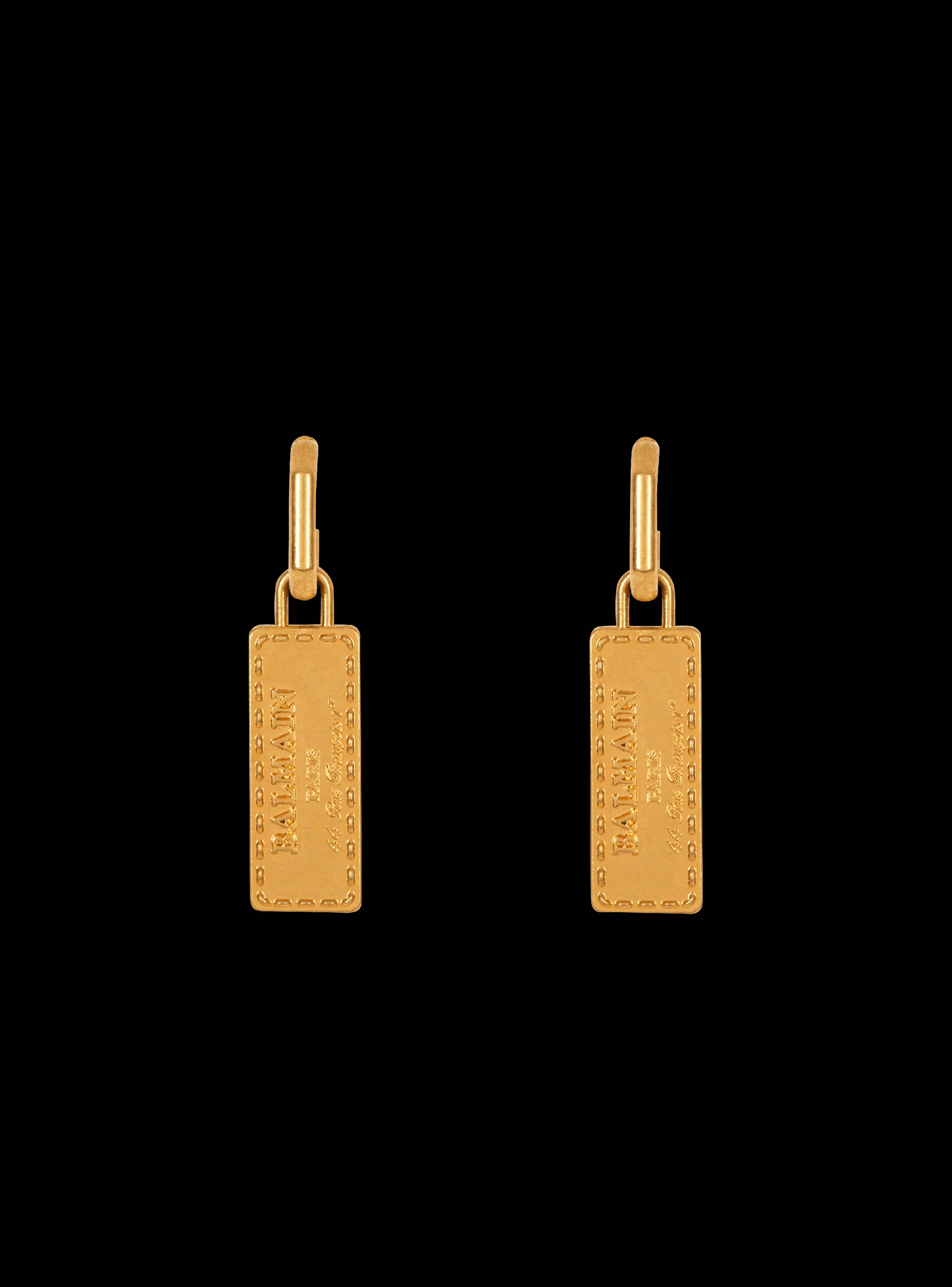 Women Balmain Signature Tubular Earrings