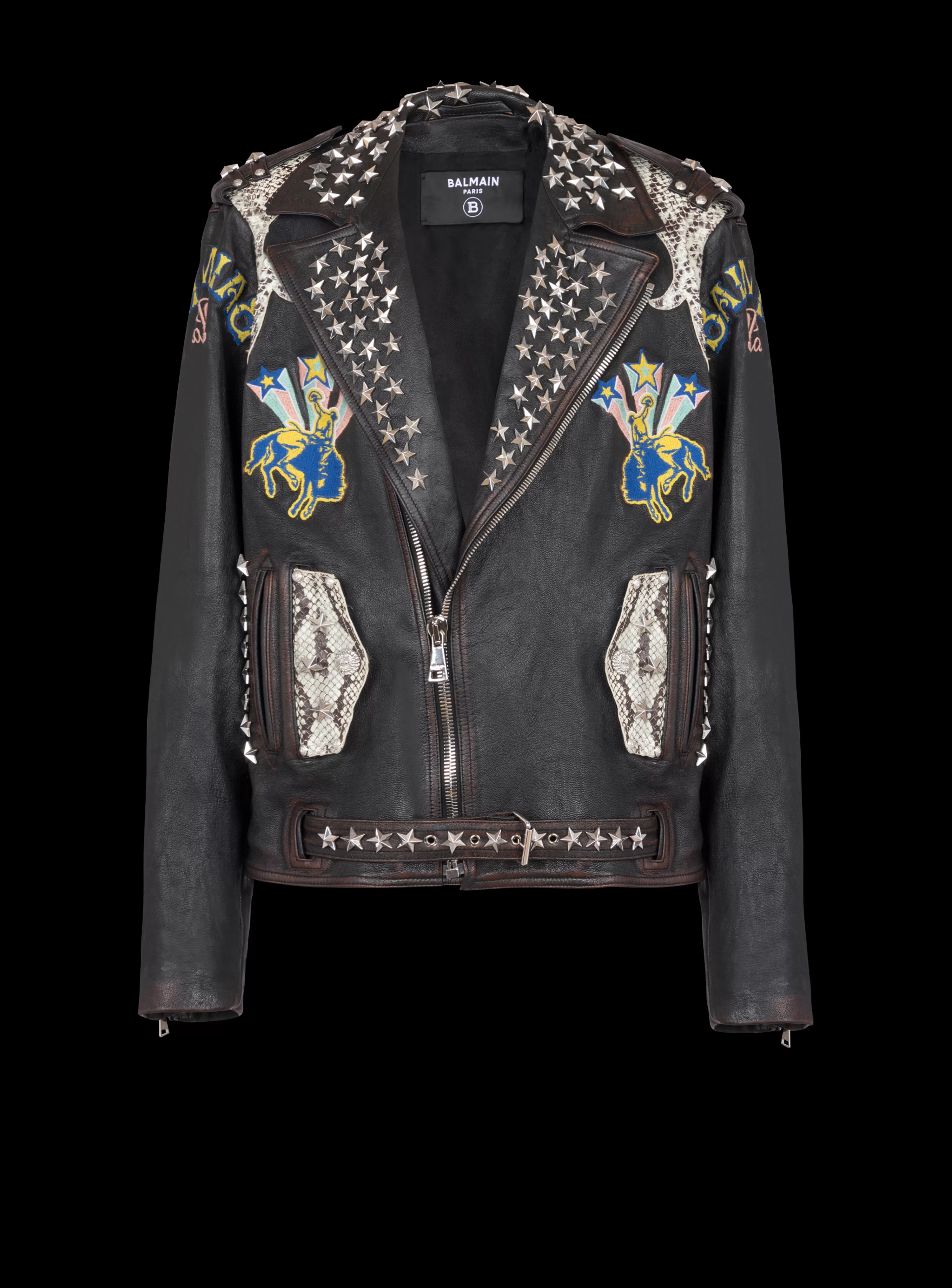 Balmain Western Leather Biker Jacket