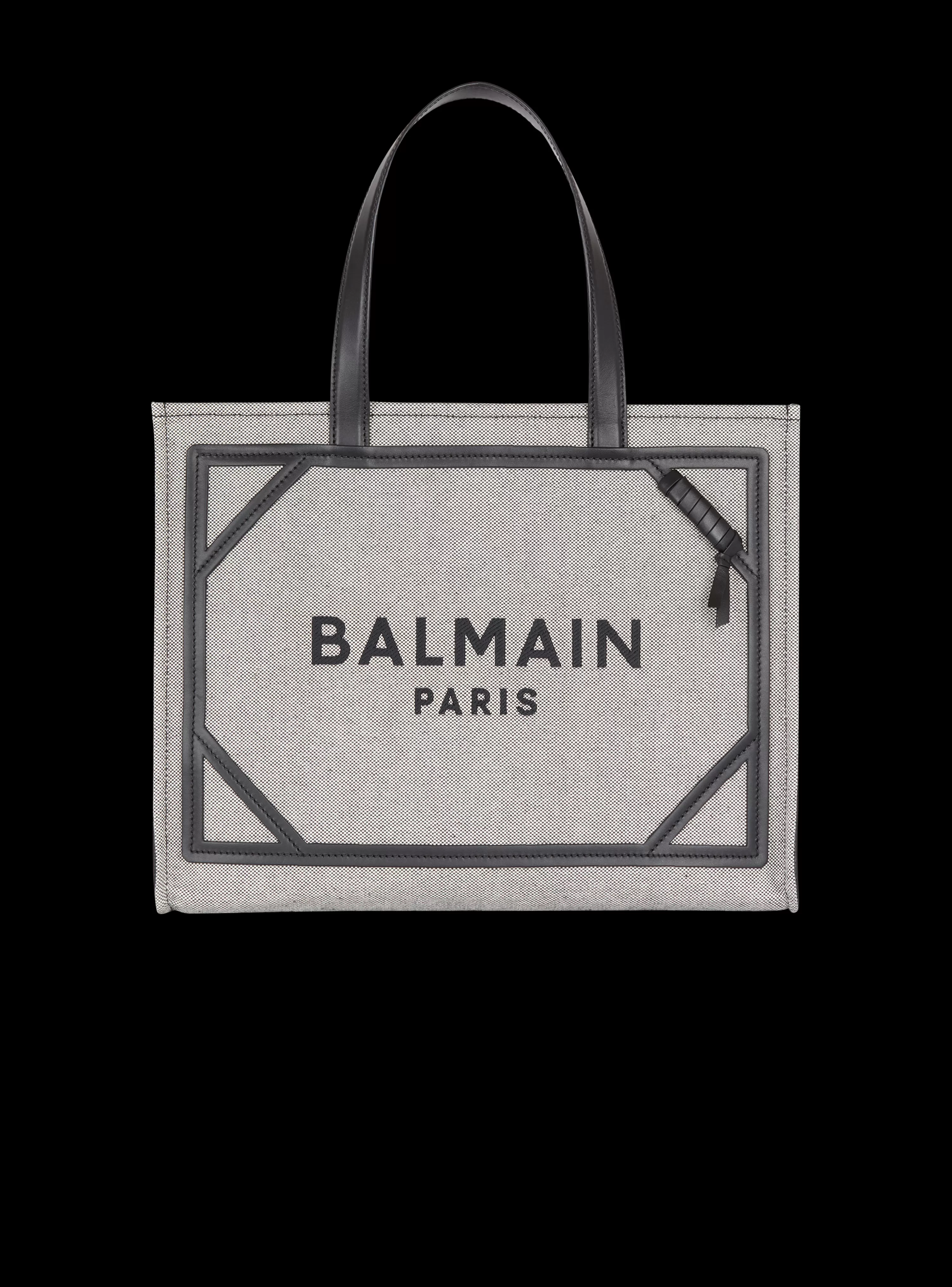 Women Balmain B-Army 42 Canvas And Smooth Leather Tote Bag