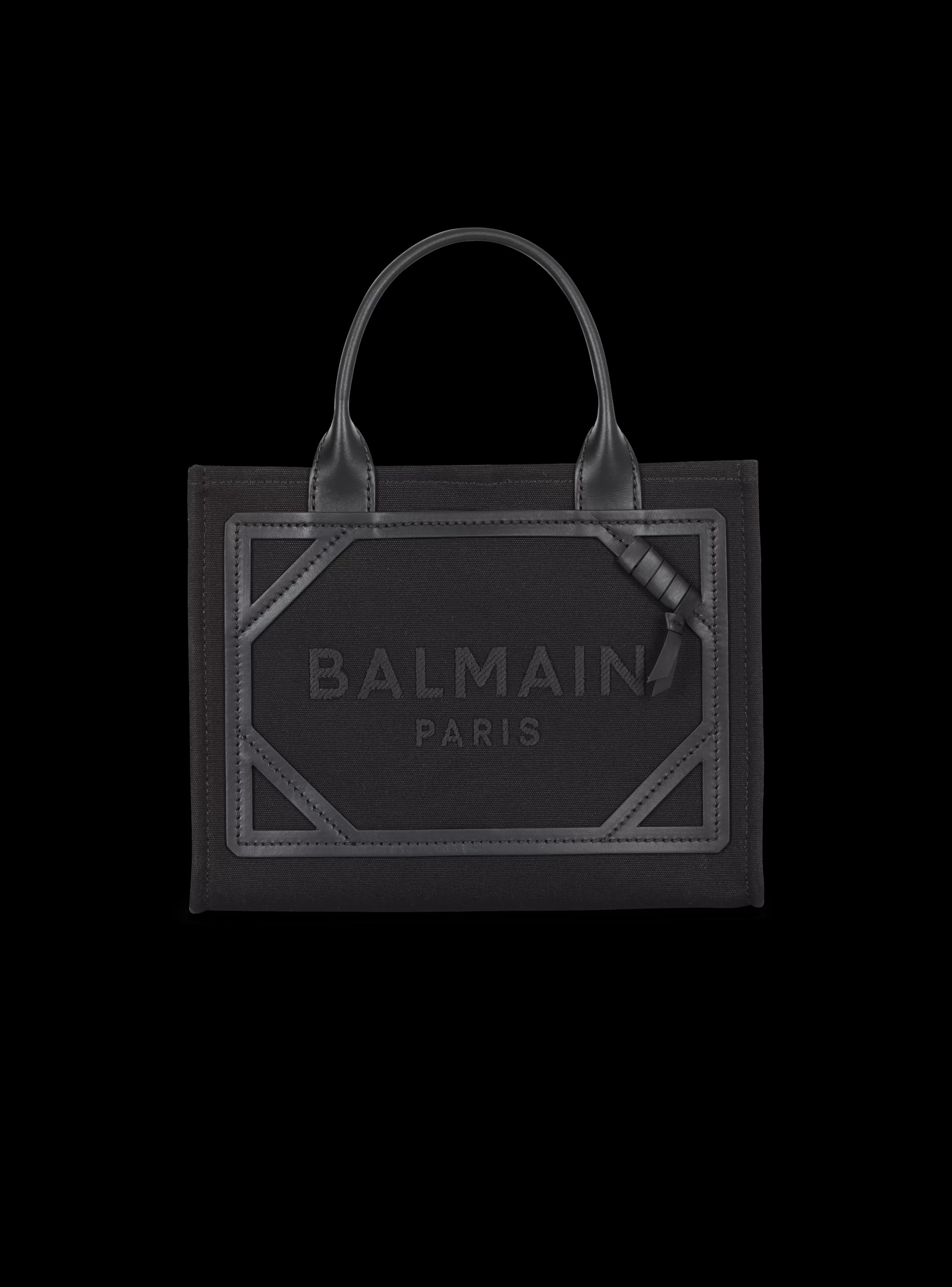 Women Balmain B-Army Canvas And Leather Tote Bag