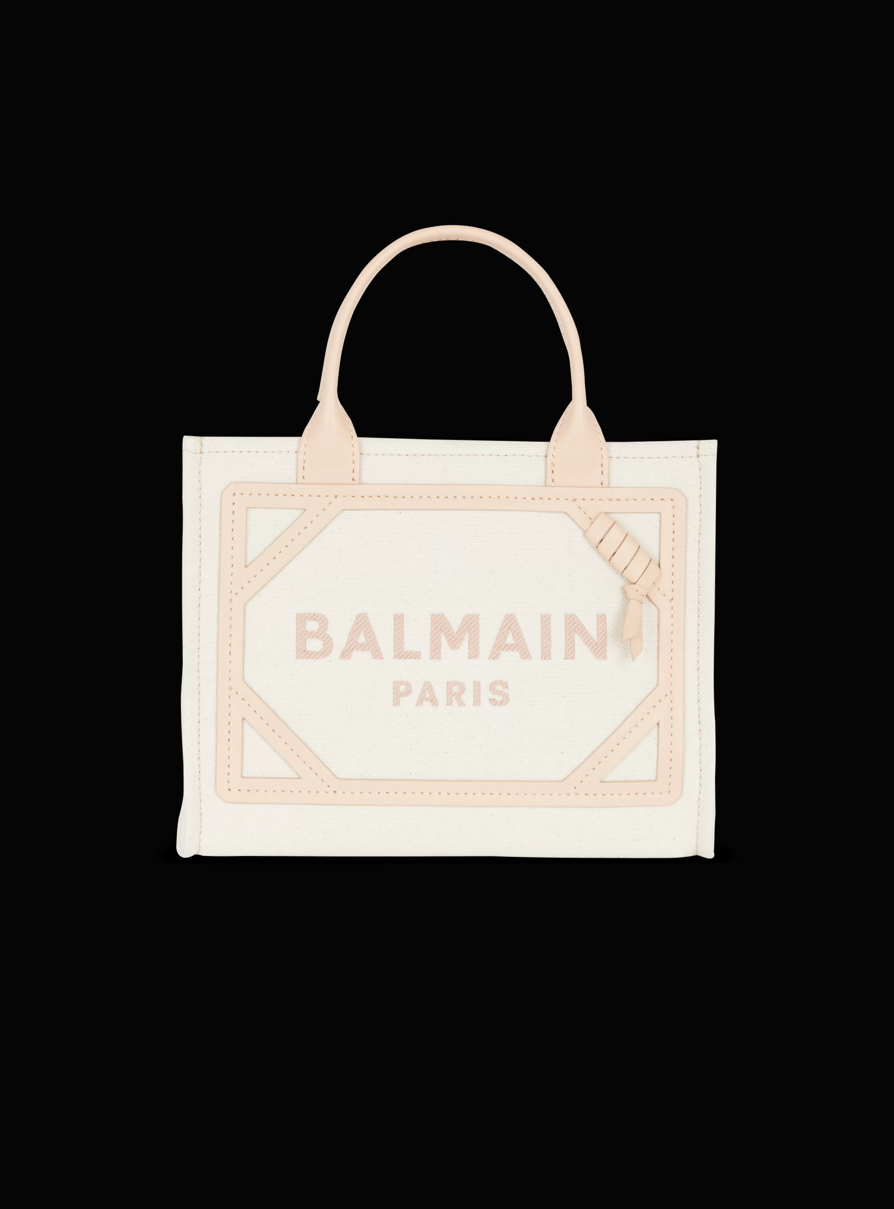 Women Balmain B-Army Canvas And Leather Tote Bag