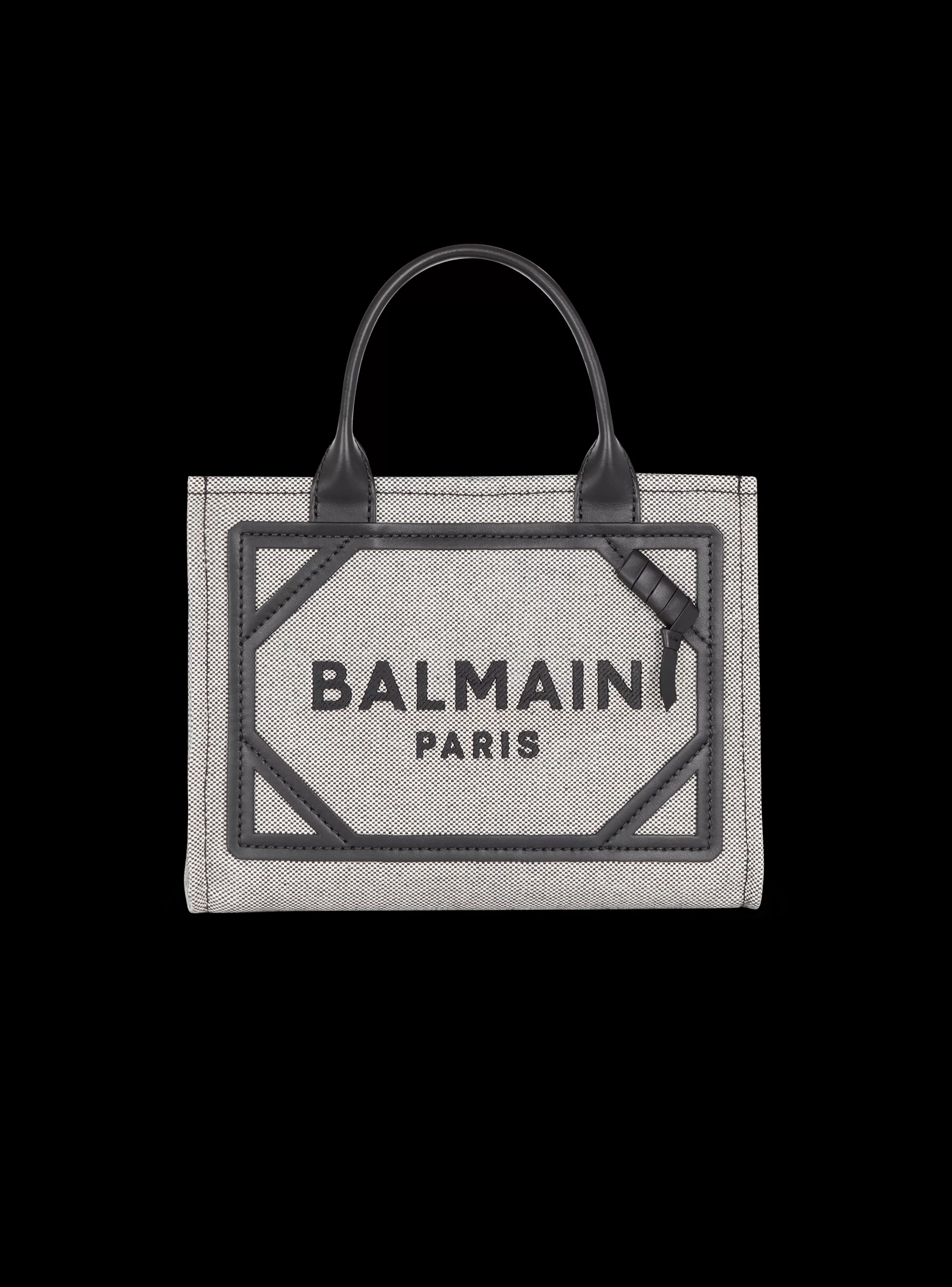 Women Balmain B-Army Canvas And Leather Tote Bag