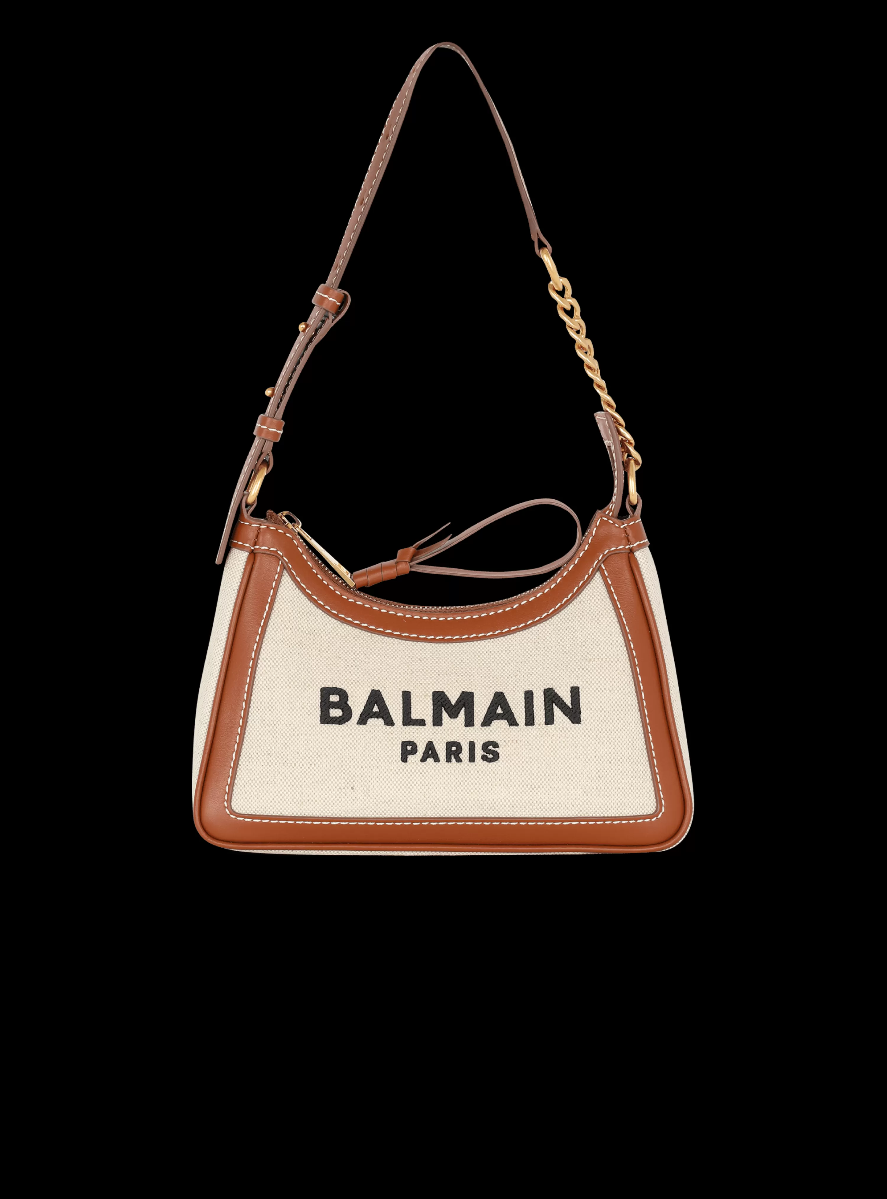 Women Balmain B-Army Canvas Bag With Leather Inserts