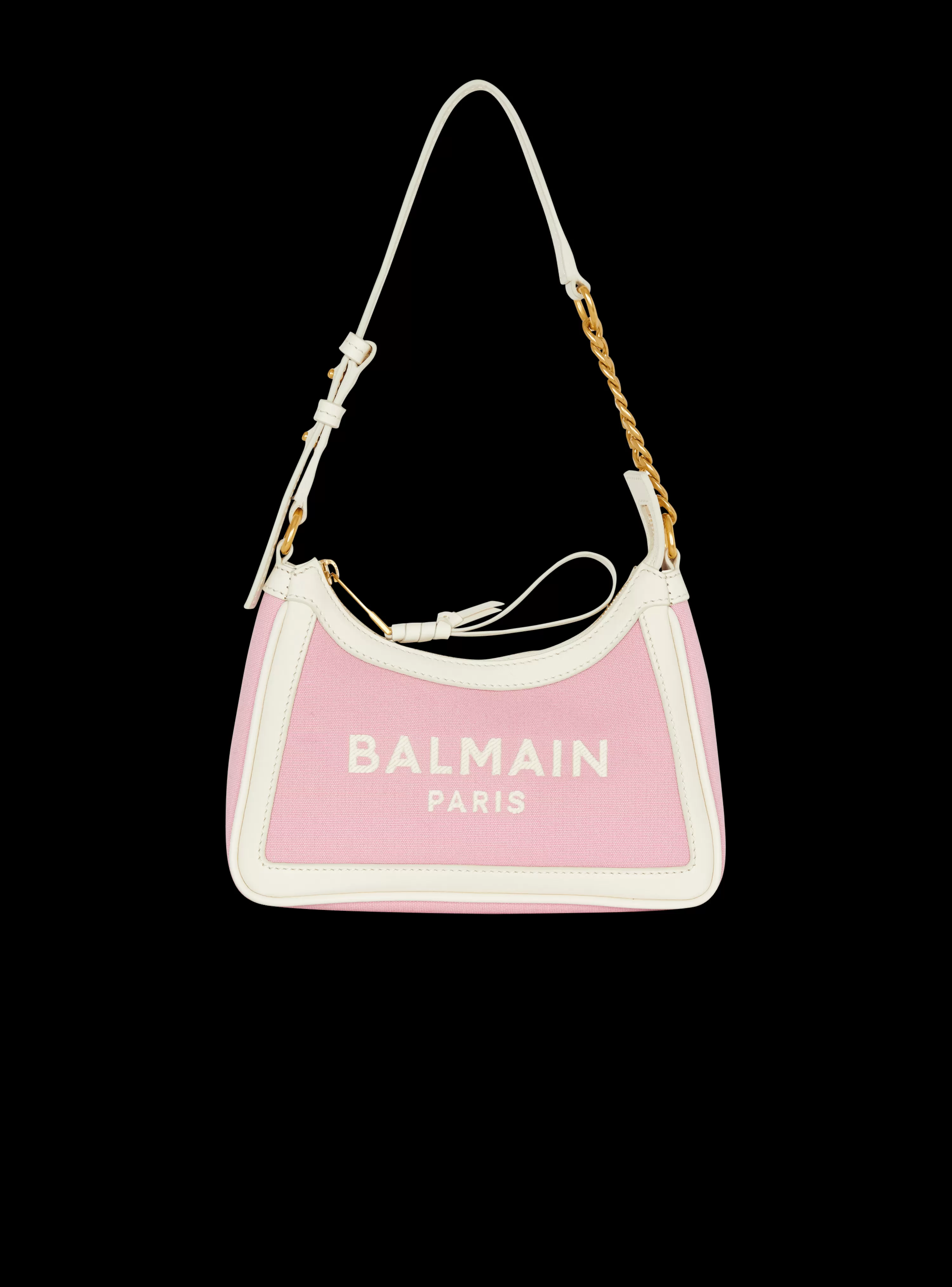 Balmain B-Army Canvas Bag With Leather Inserts