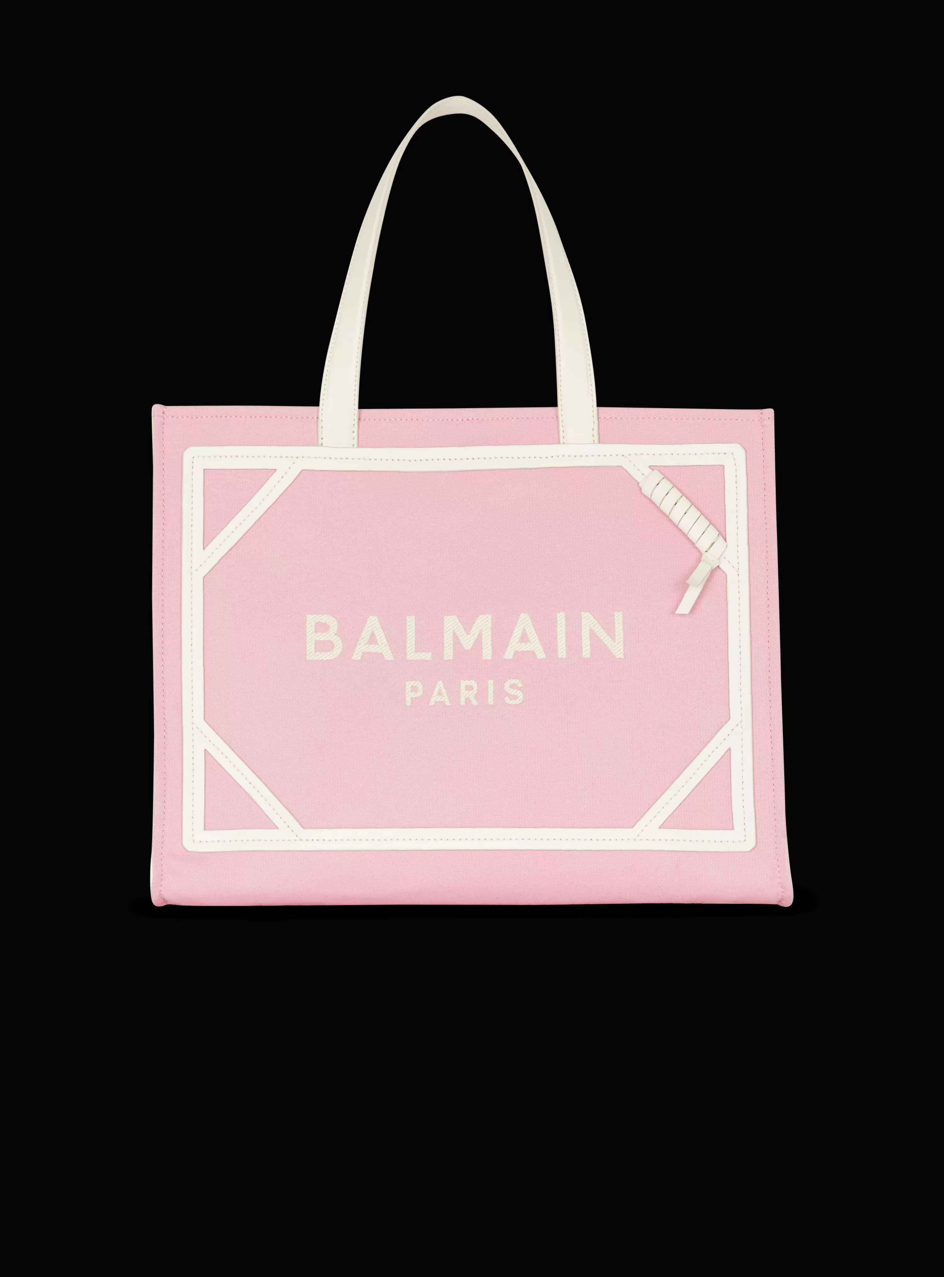 Women Balmain B-Army Medium Canvas And Leather Tote Bag