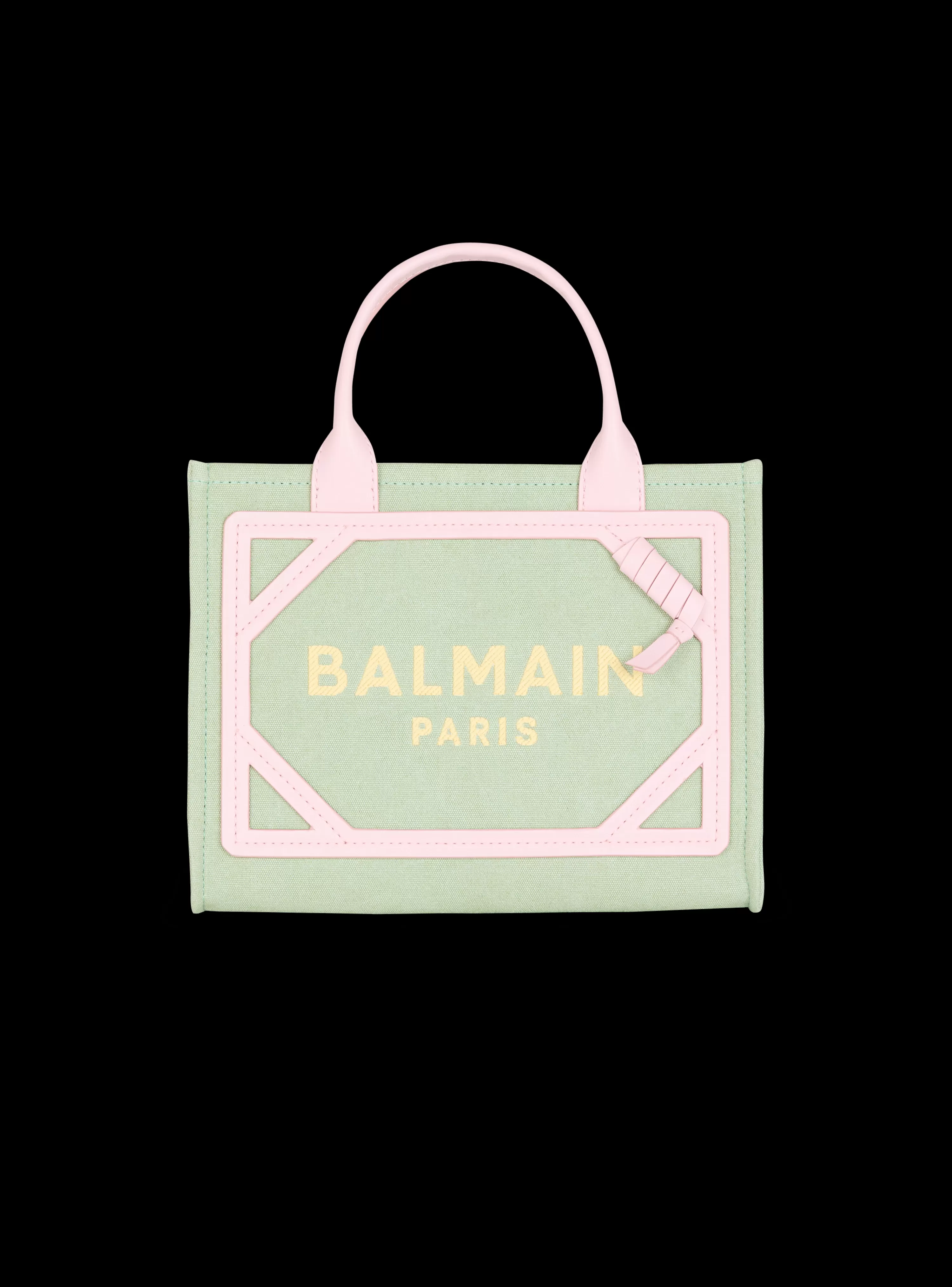 Balmain B-Army Small Canvas And Leather Tote Bag