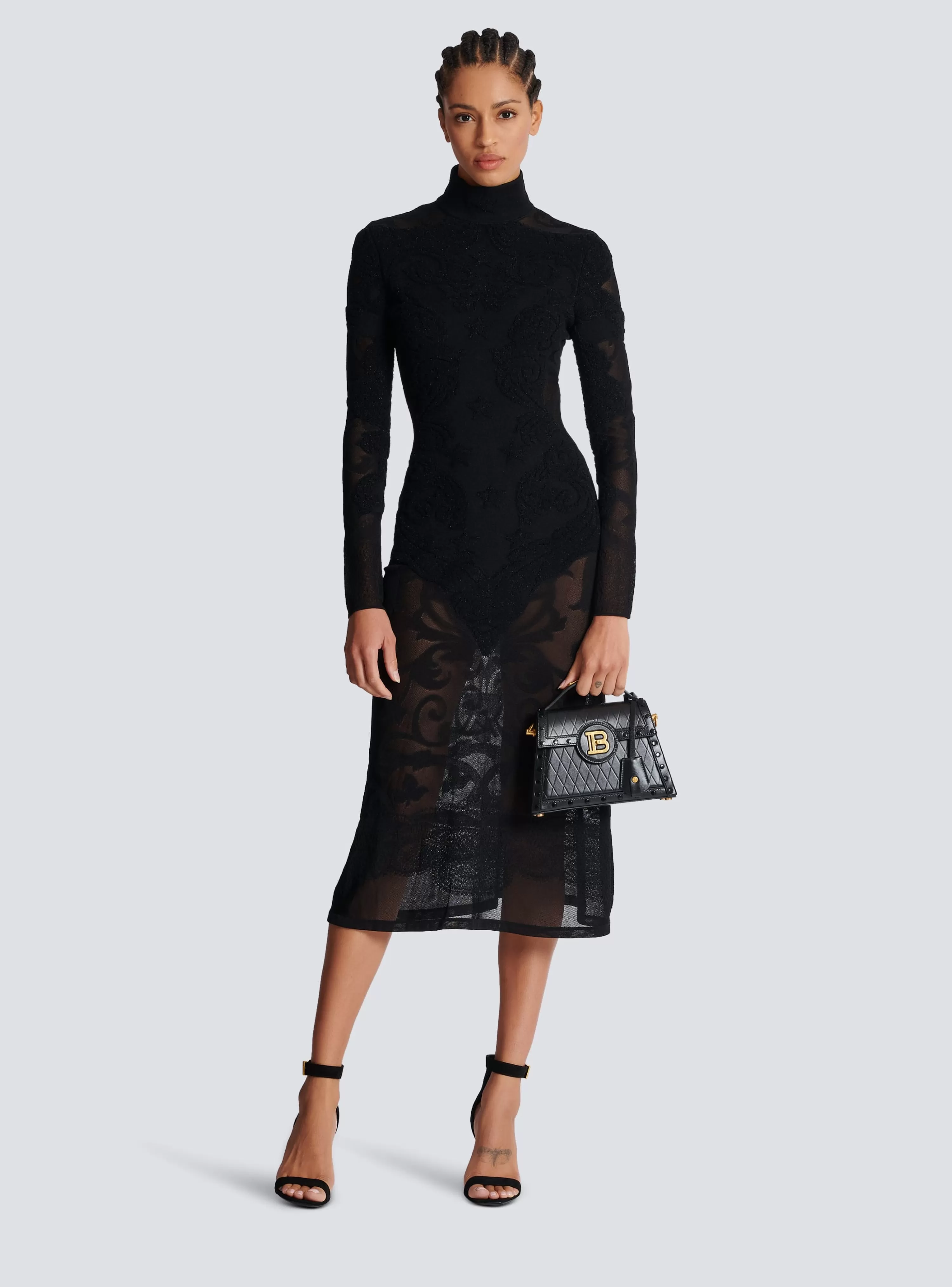 Women Balmain Baroque Fine Knit Dress