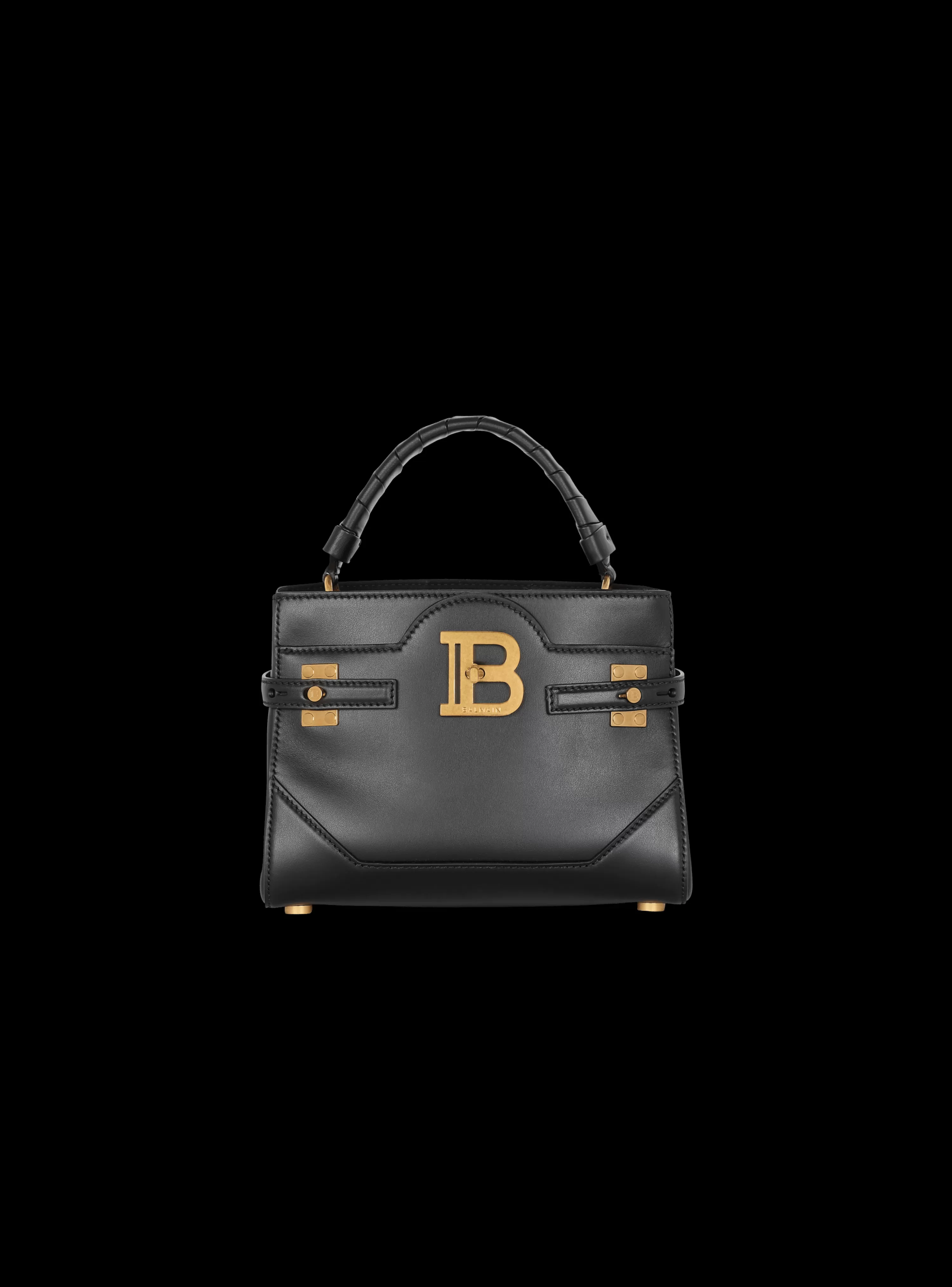 Women Balmain B-Buzz 22 Top Handle Leather Bag