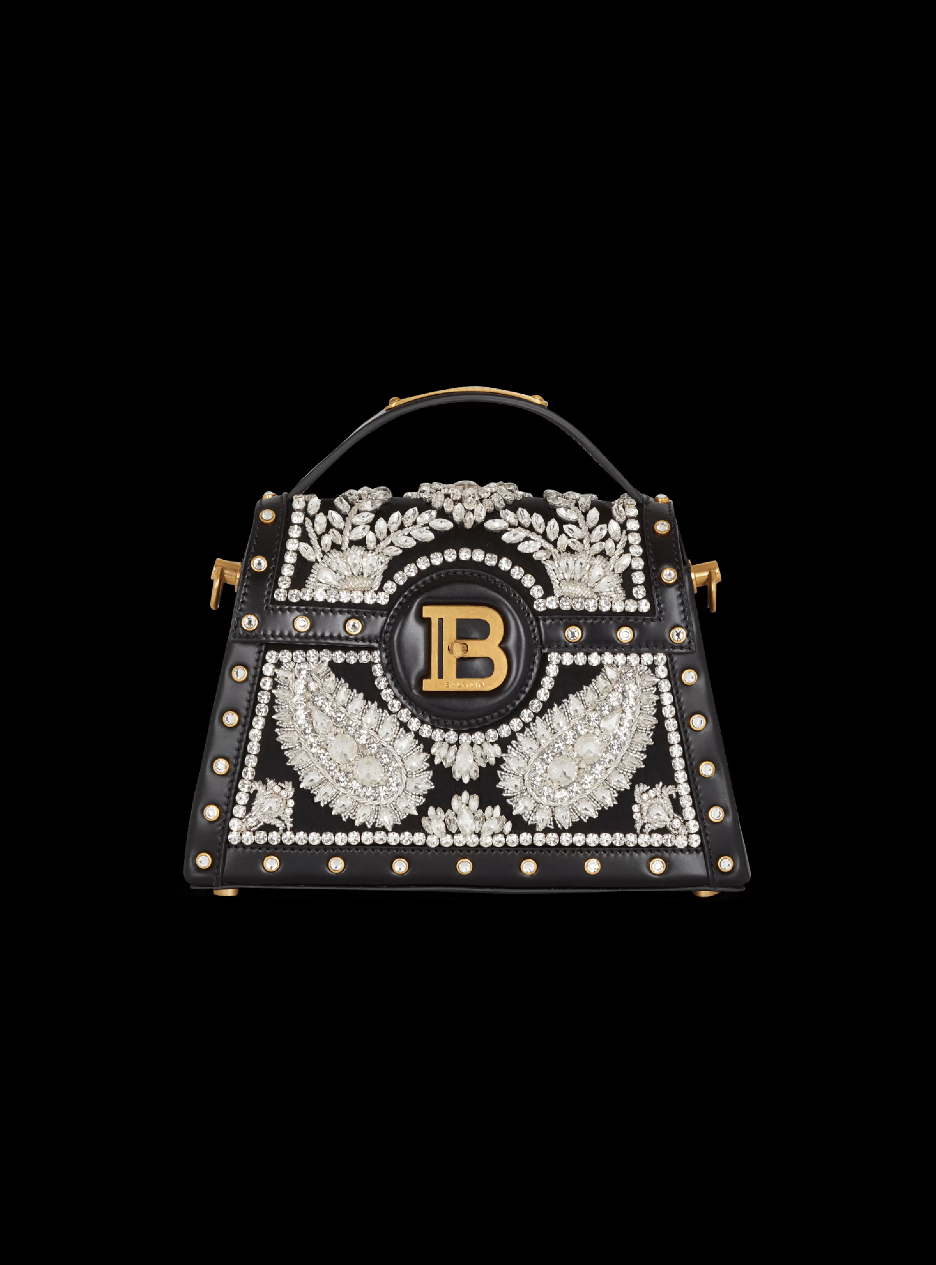 Women Balmain B-Buzz Dynasty Bag In Embroidered Satin