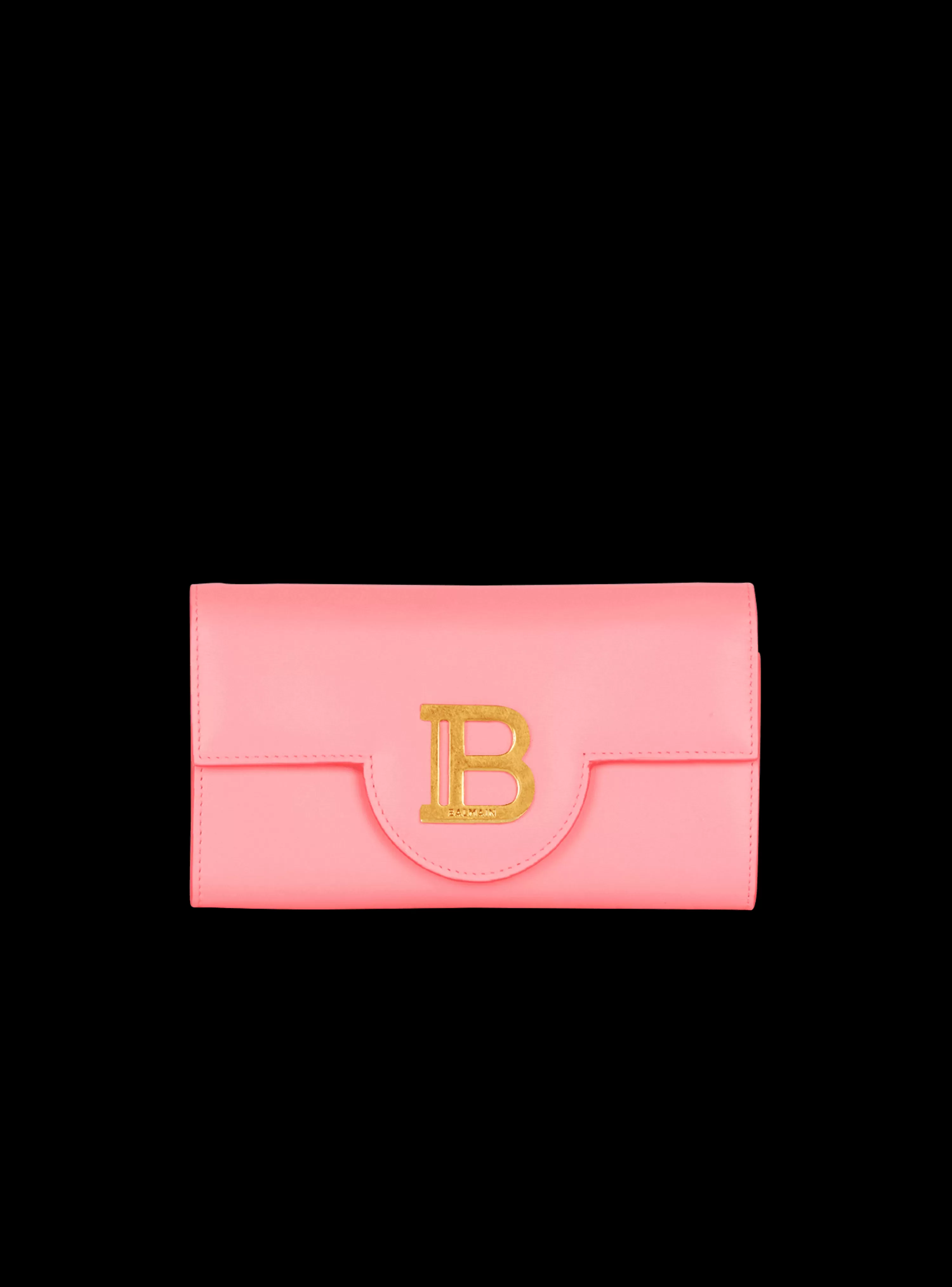 Women Balmain B-Buzz Grained Leather Wallet