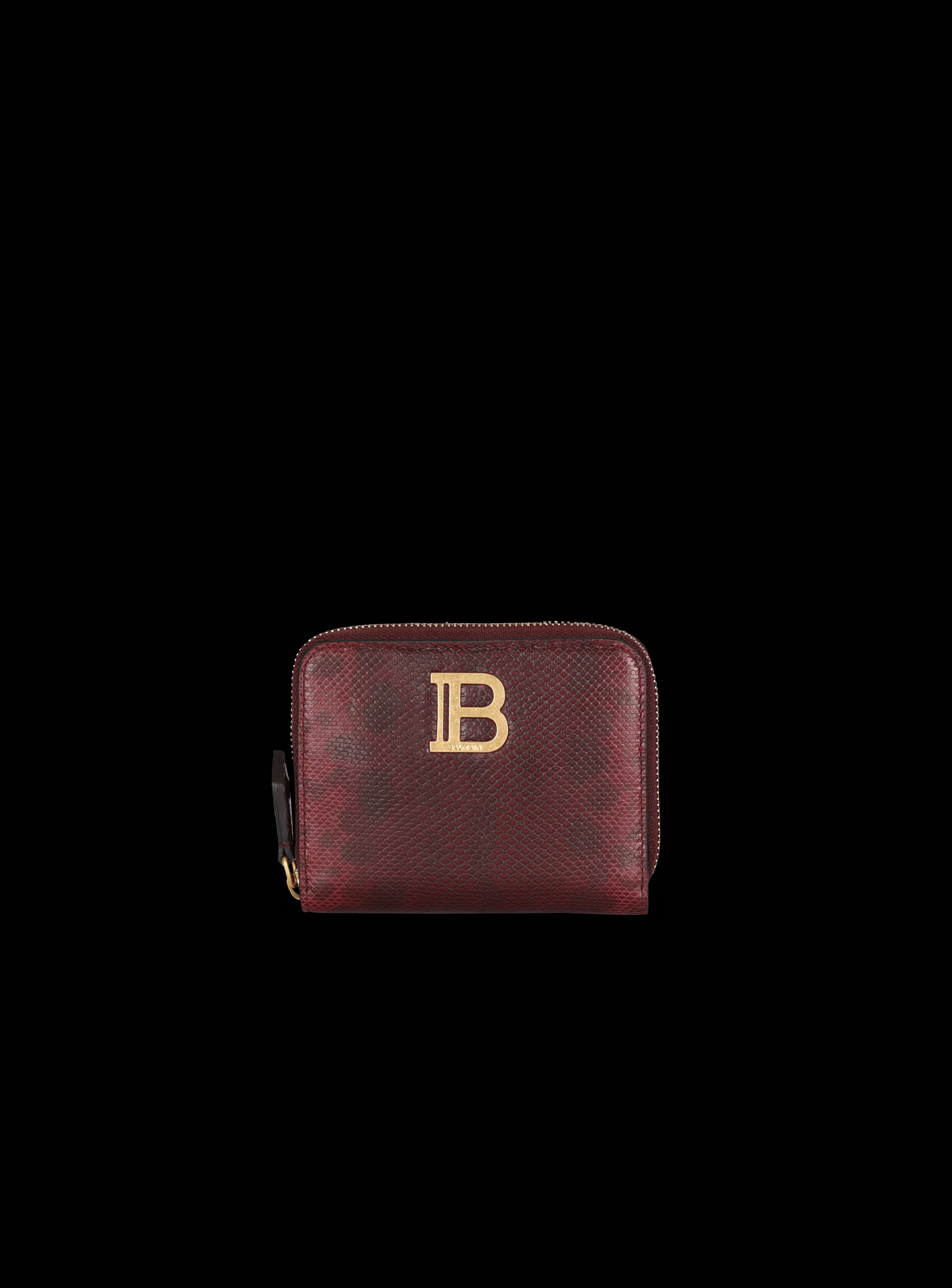 Women Balmain B-Buzz Karung Leather Purse