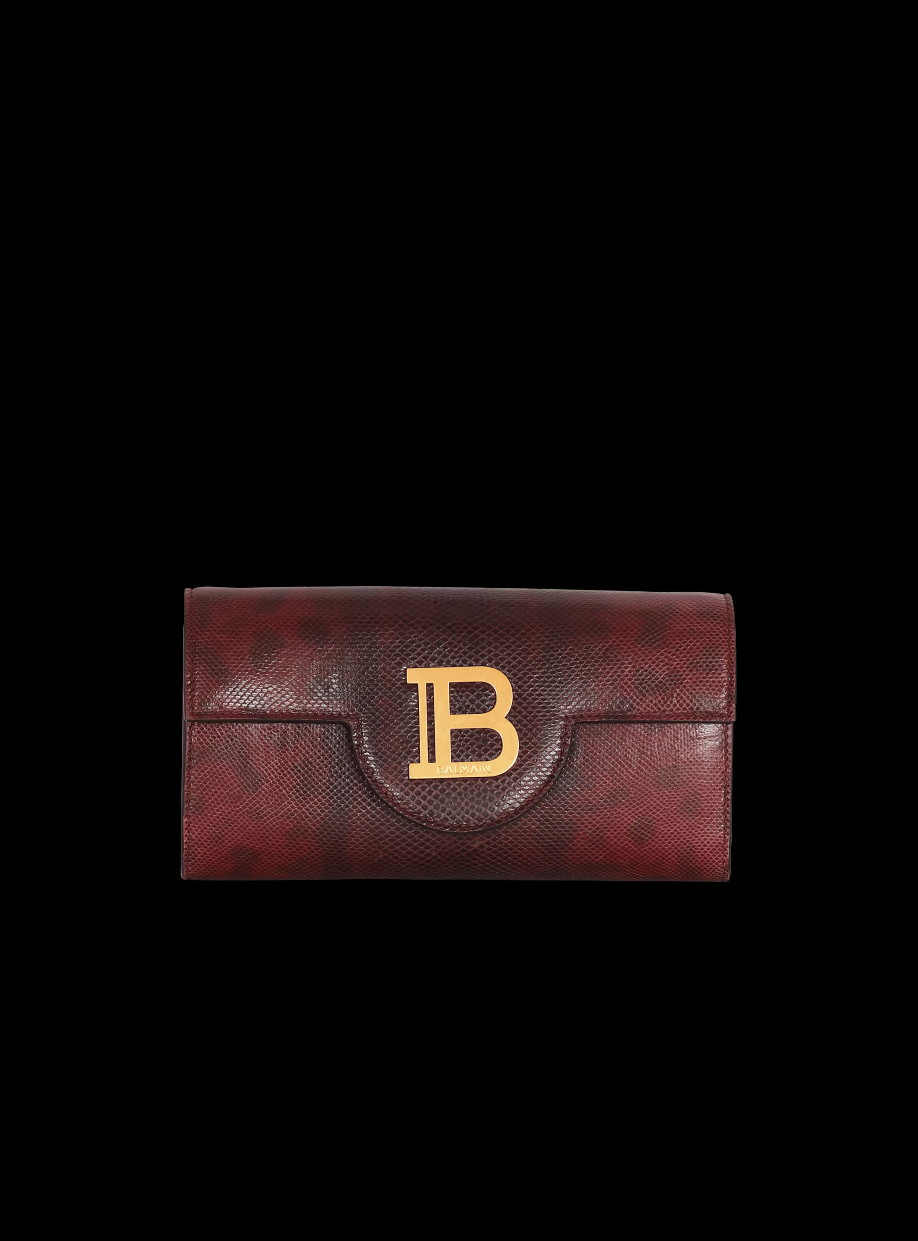 Women Balmain B-Buzz Karung Leather Wallet