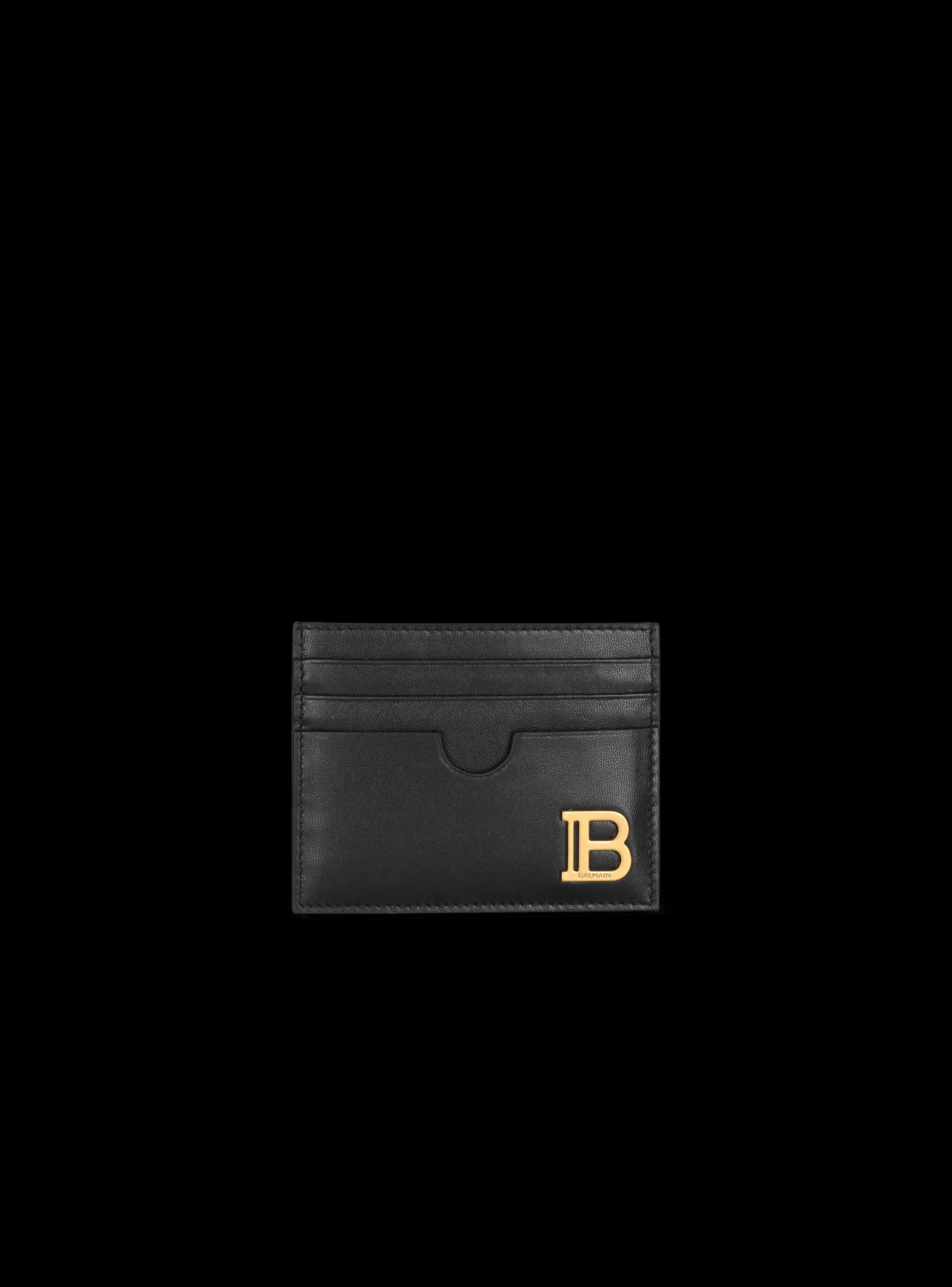 Women Balmain B-Buzz Leather Card Holder