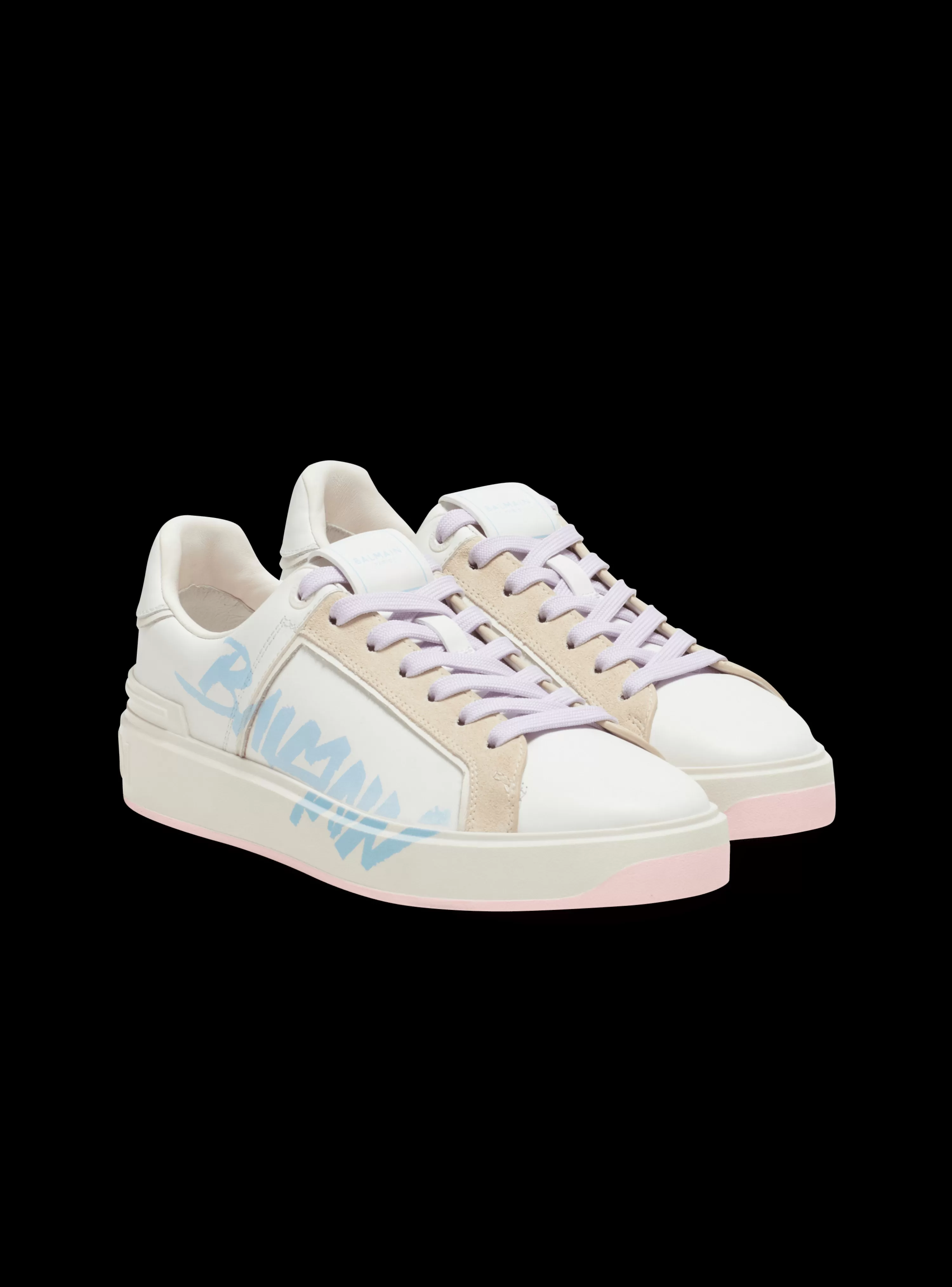 Women Balmain B-Court Leather Trainers