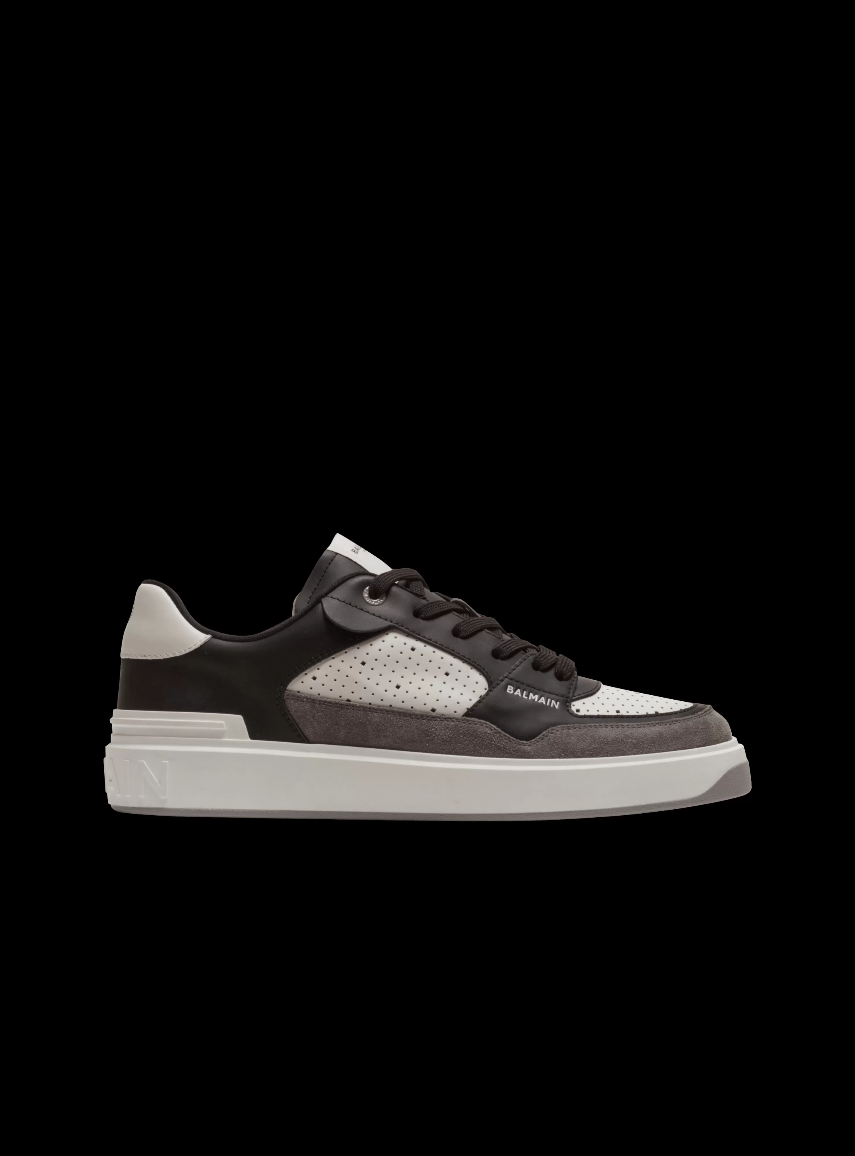 Balmain B-Court Flip Trainers In Leather And Suede